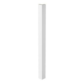 GoodHome Artemisia Innovo handleless matt white shaker Matt white Standard Corner post, (W)48mm