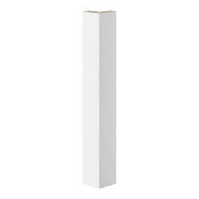 GoodHome Artemisia Innovo handleless matt white shaker Matt white Standard Corner post, (W)48mm