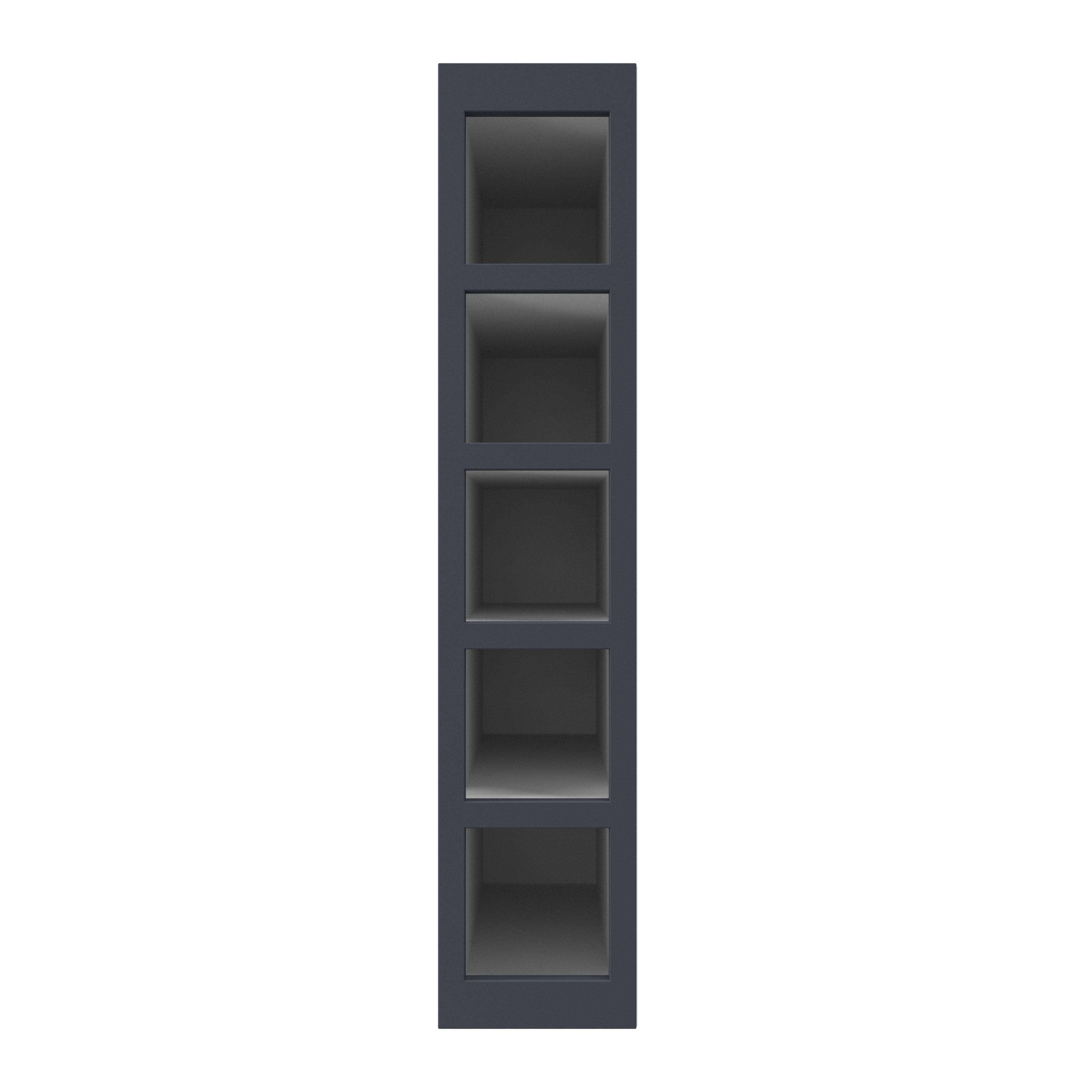 GoodHome Artemisia Matt blue Tall Wine rack fascia, (H)715mm(W)147mm