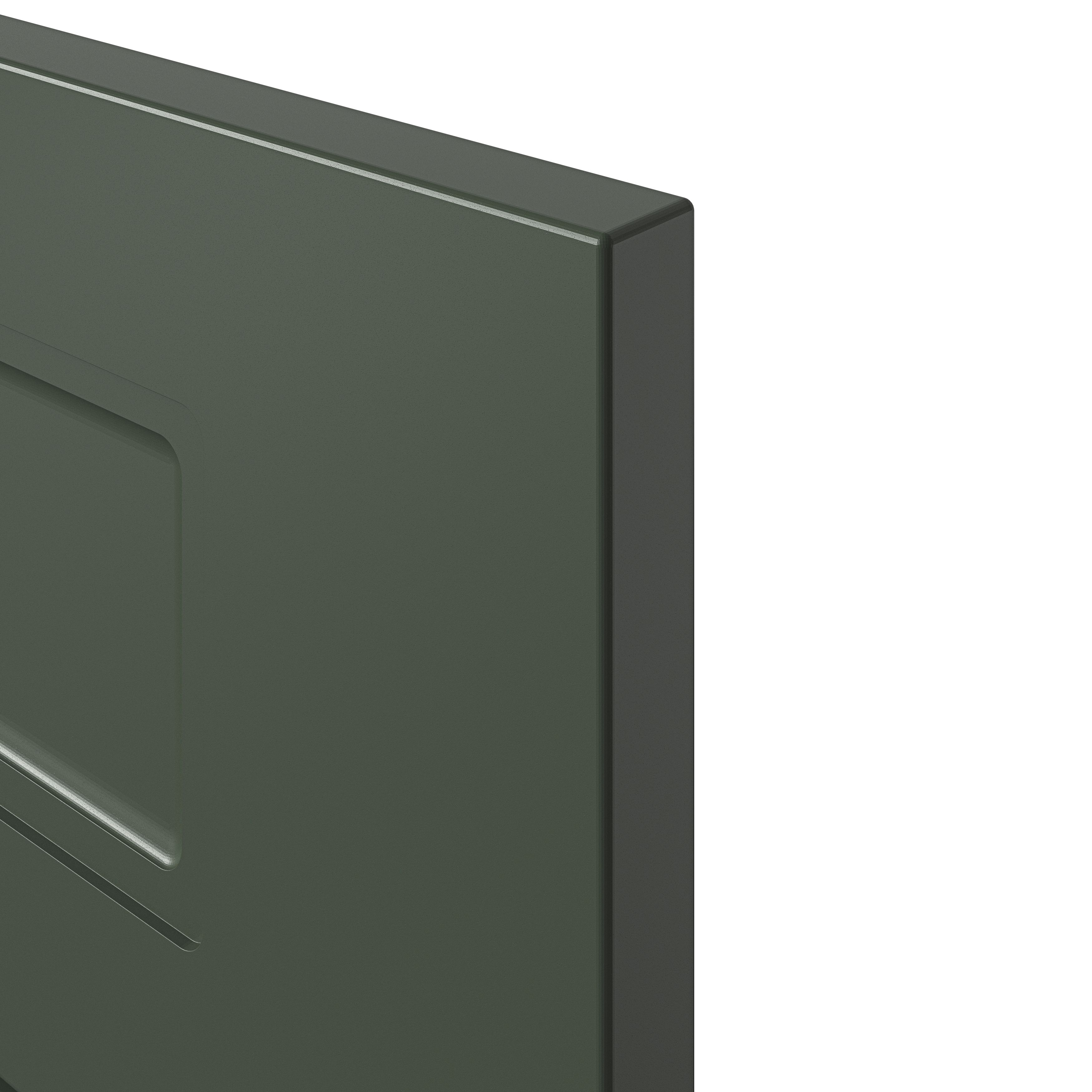 GoodHome Artemisia Matt dark green Drawer front, Pack of 4 (H)715mm (W)497mm (T)18mm