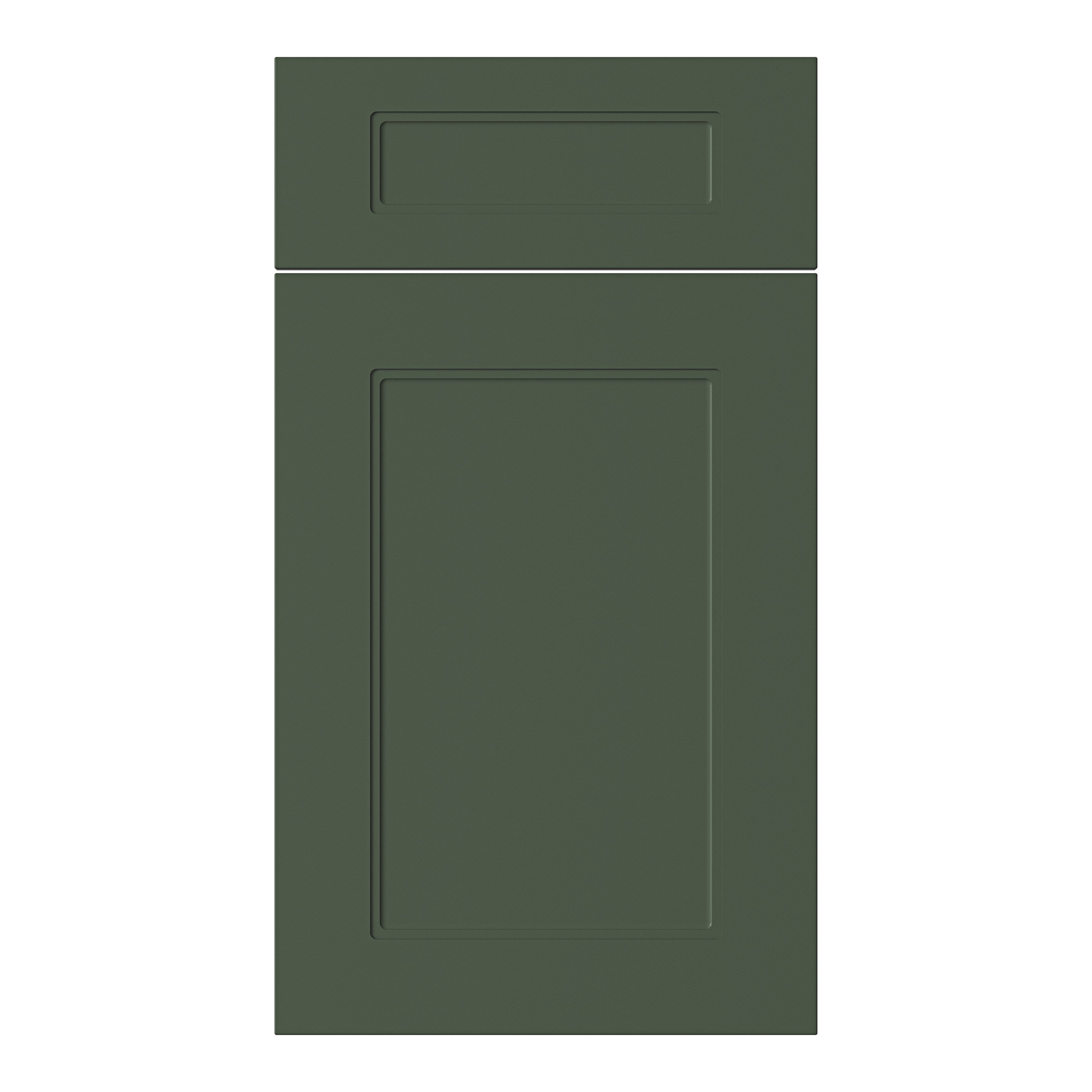 GoodHome Artemisia Matt dark green Drawerline door & drawer front, (W)400mm (H)715mm (T)18mm