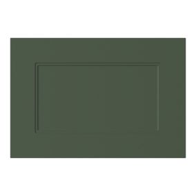 GoodHome Artemisia Matt dark green Innovo handleless matt dark green shaker Drawer front (W)500mm