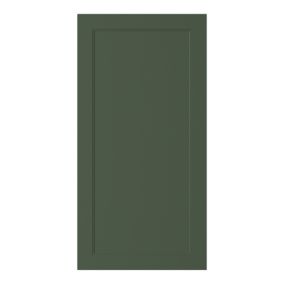GoodHome Artemisia Matt dark green shaker 50:50 Tall larder Cabinet door (W)600mm (H)1181mm (T)18mm