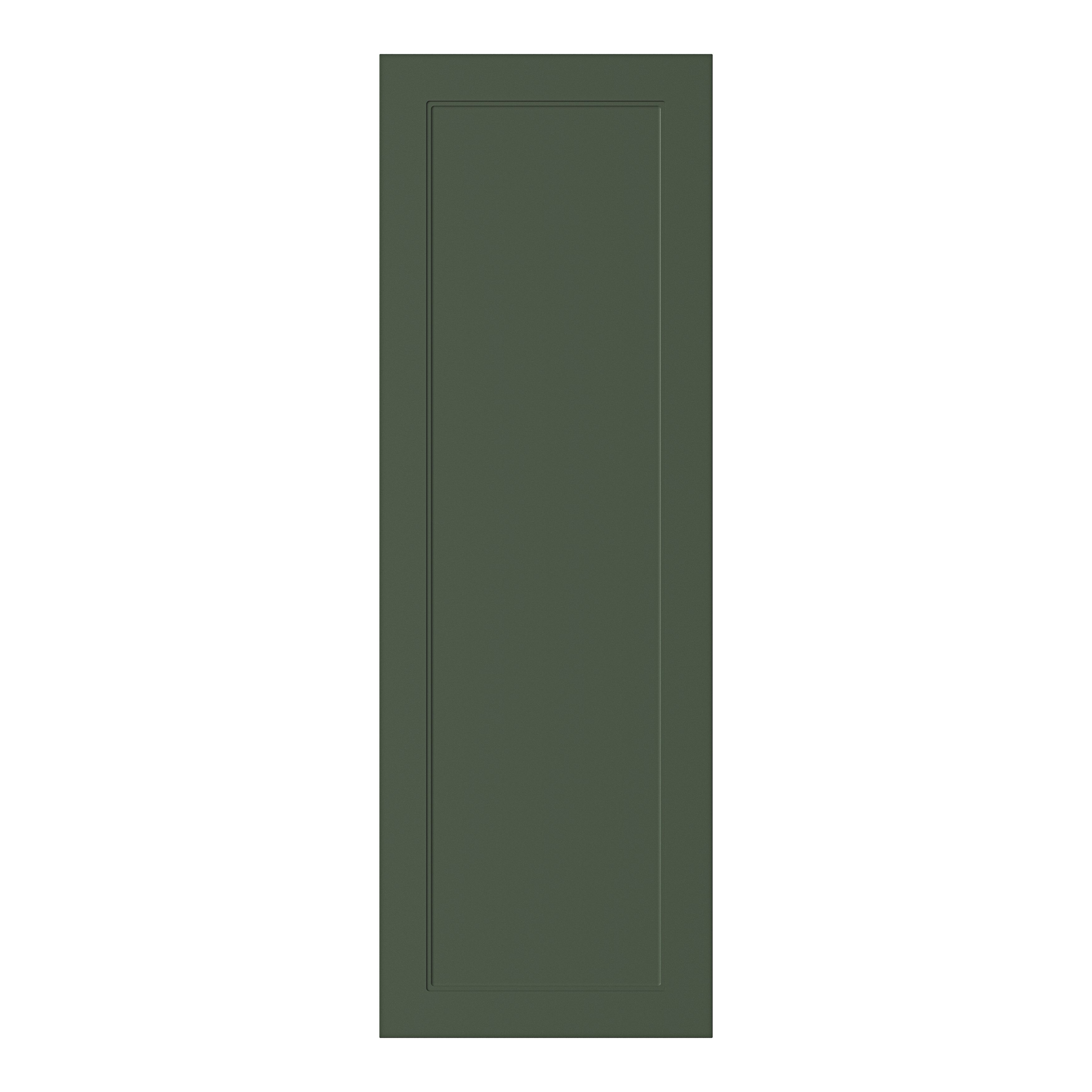 GoodHome Artemisia Matt dark green shaker 70:30 Tall larder Cabinet ...