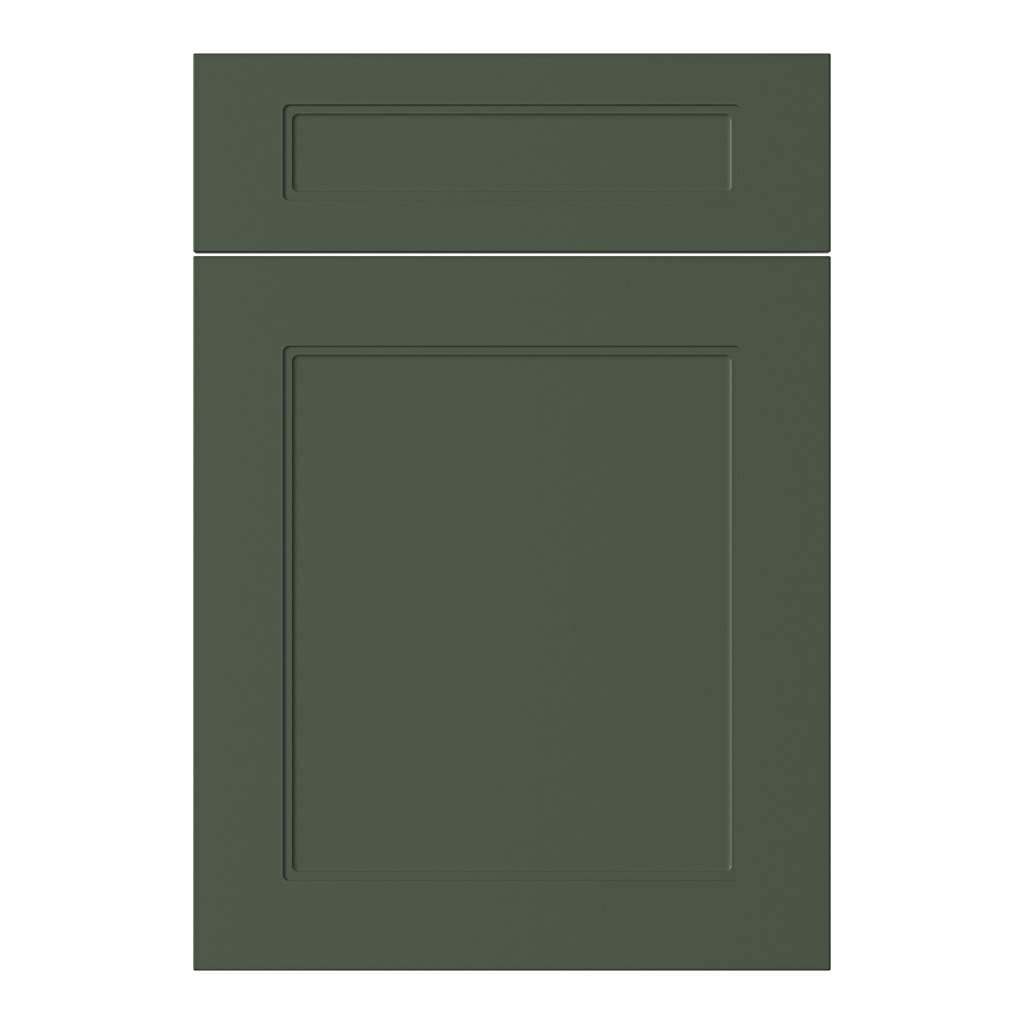 GoodHome Artemisia Matt dark green Shaker Drawerline door & drawer front 500mm