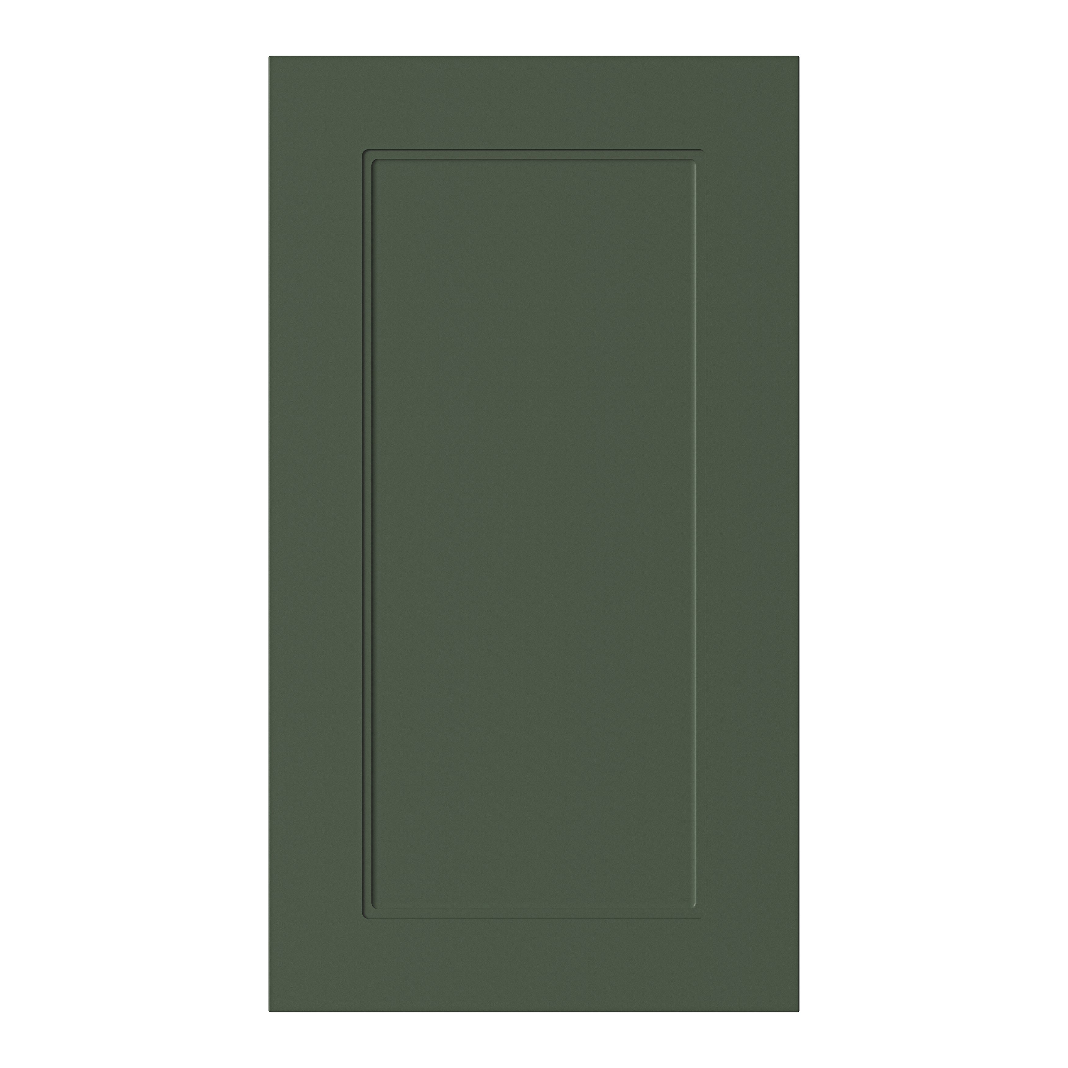 GoodHome Artemisia Matt dark green shaker Highline Cabinet door (W)400mm (H)715mm (T)18mm