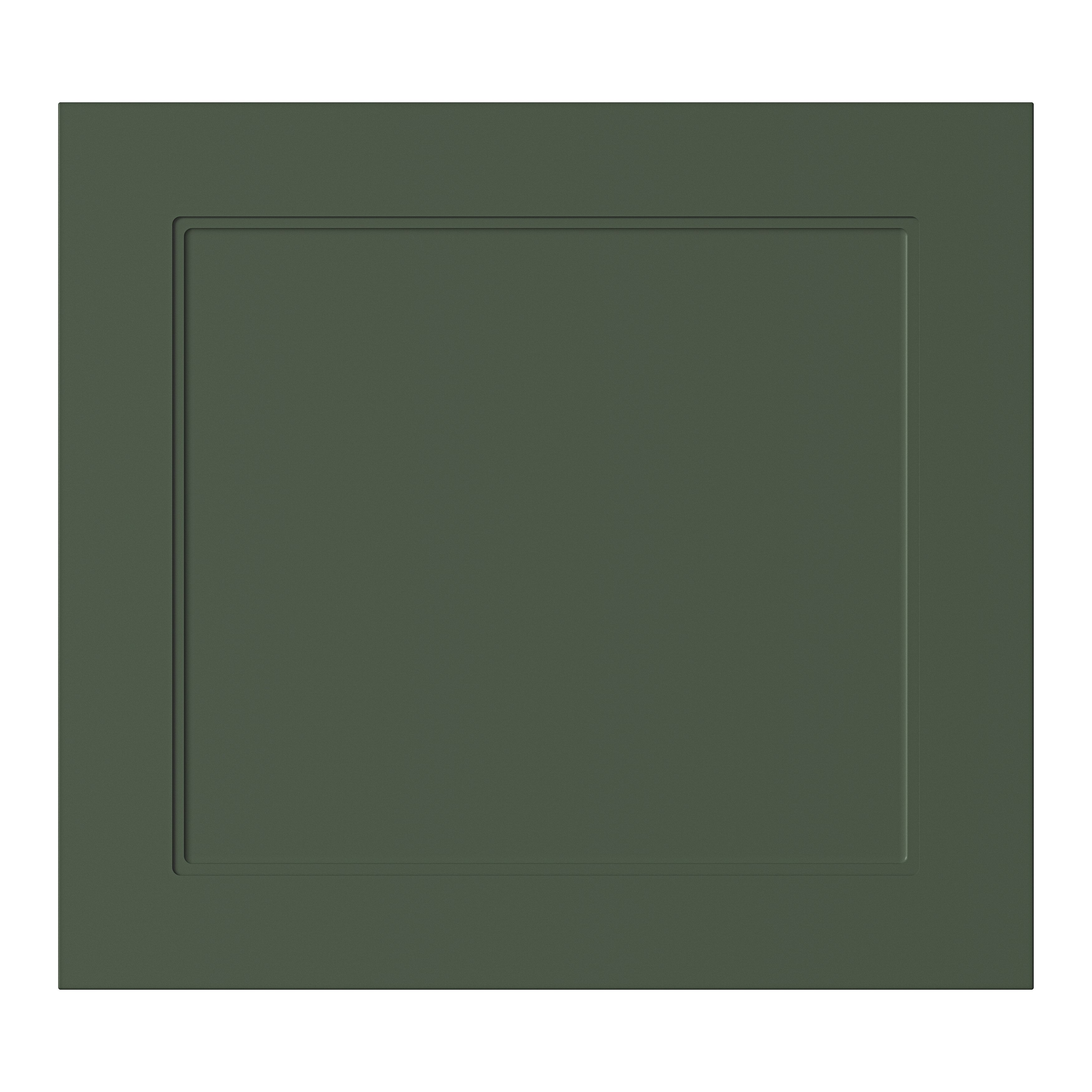 GoodHome Artemisia Matt dark green shaker Matt dark green Shaker Appliance Cabinet door (W)600mm (H)543mm (T)18mm