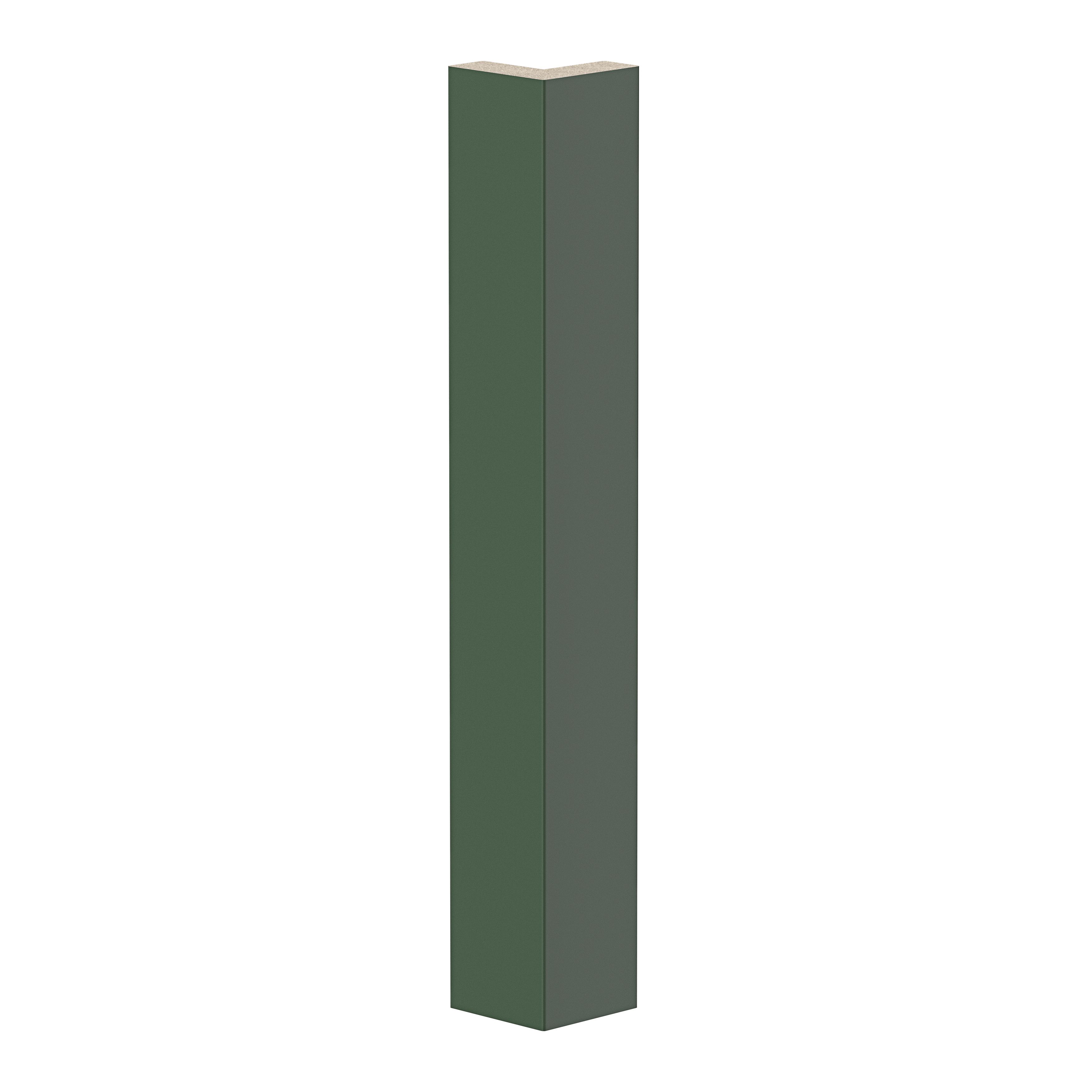 GoodHome Artemisia Matt dark green shaker Matt dark green Standard Corner post, (W)48mm (L)340mm