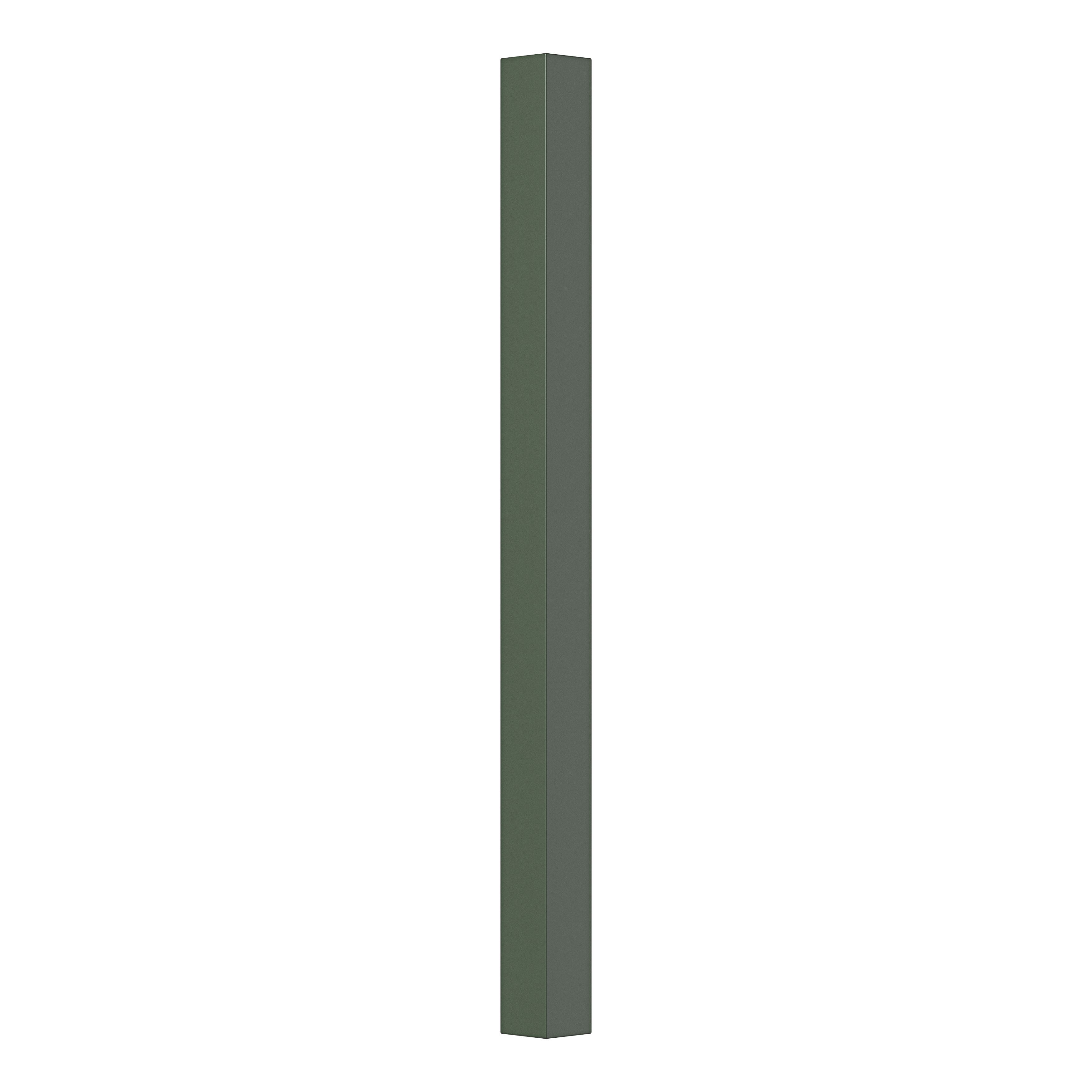 GoodHome Artemisia Matt dark green shaker Matt dark green Standard Corner post, (W)48mm (L)715mm