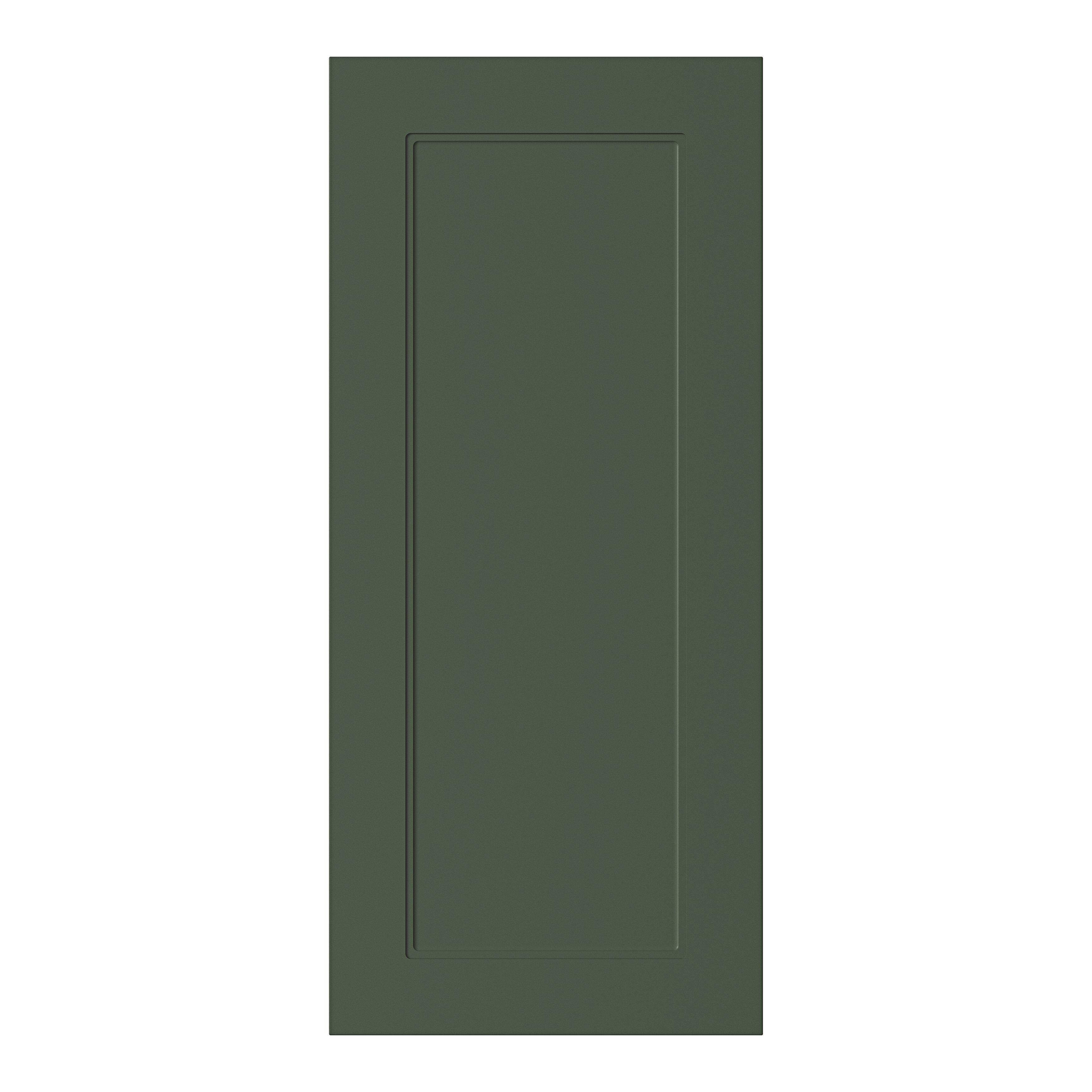 GoodHome Artemisia Matt dark green Shaker Tall wall Cabinet door (W)400mm (H)895mm (T)18mm