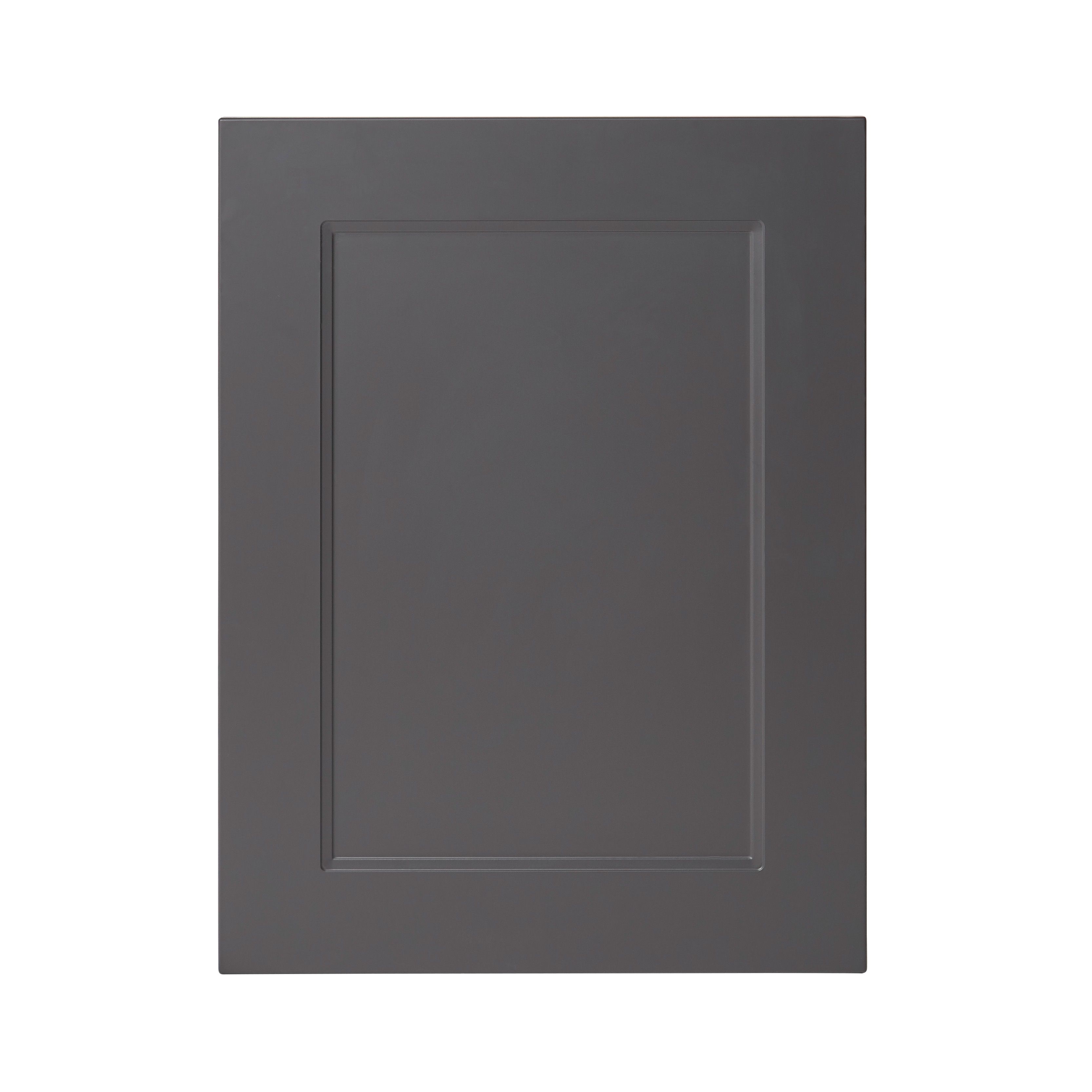 GoodHome Artemisia Matt graphite classic shaker Appliance Cabinet door (W)600mm (H)453mm (T)18mm