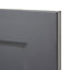 GoodHome Artemisia Matt graphite classic shaker Appliance Cabinet door (W)600mm (H)453mm (T)18mm