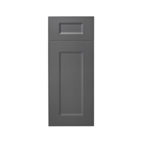 GoodHome Artemisia Matt graphite classic shaker Cabinet door, (W)300mm (H)715mm (T)18mm