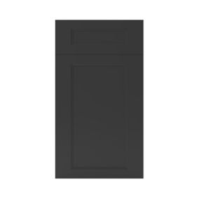 GoodHome Artemisia Matt graphite classic shaker Drawerline Cabinet door, (W)400mm (H)715mm (T)18mm