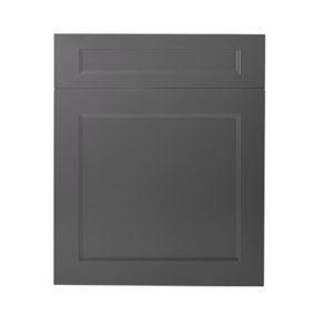 GoodHome Artemisia Matt graphite classic shaker Drawerline Cabinet door, (W)600mm (H)715mm (T)18mm