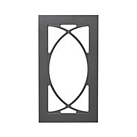 GoodHome Artemisia Matt graphite classic shaker Tall glazed Cabinet door (W)500mm (H)895mm (T)18mm