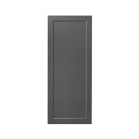GoodHome Artemisia Matt graphite classic shaker Tall larder Cabinet door (W)600mm (H)1467mm (T)18mm