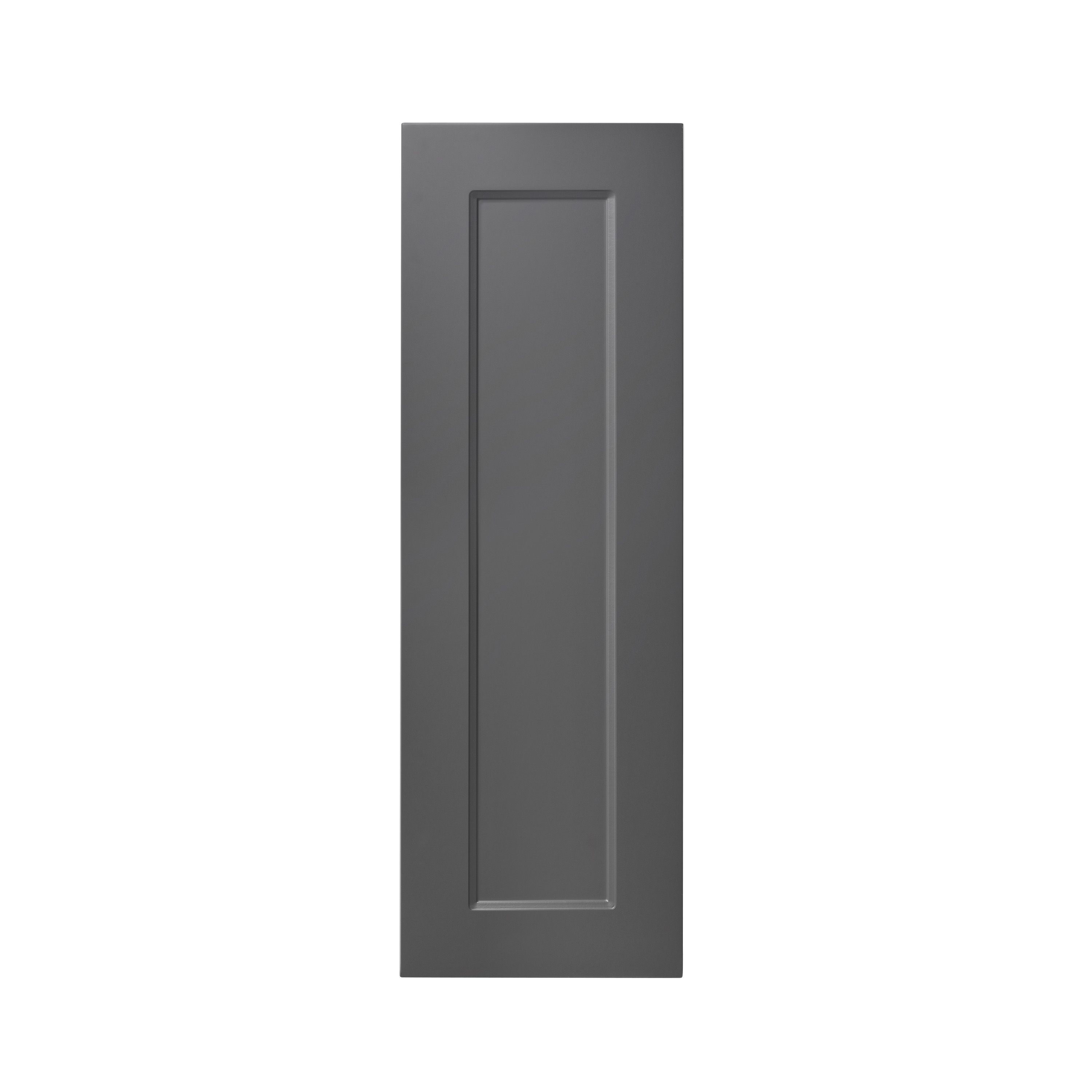 GoodHome Artemisia Matt graphite classic shaker Tall wall Cabinet door (W)300mm (H)895mm (T)18mm