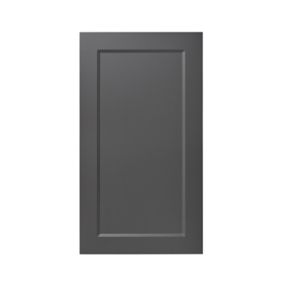 GoodHome Artemisia Matt graphite classic shaker Tall wall Cabinet door (W)500mm (H)895mm (T)18mm