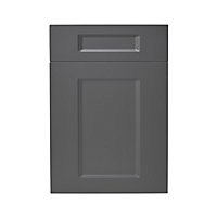 GoodHome Artemisia Matt graphite Door & drawer, (W)500mm (H)715mm (T)18mm