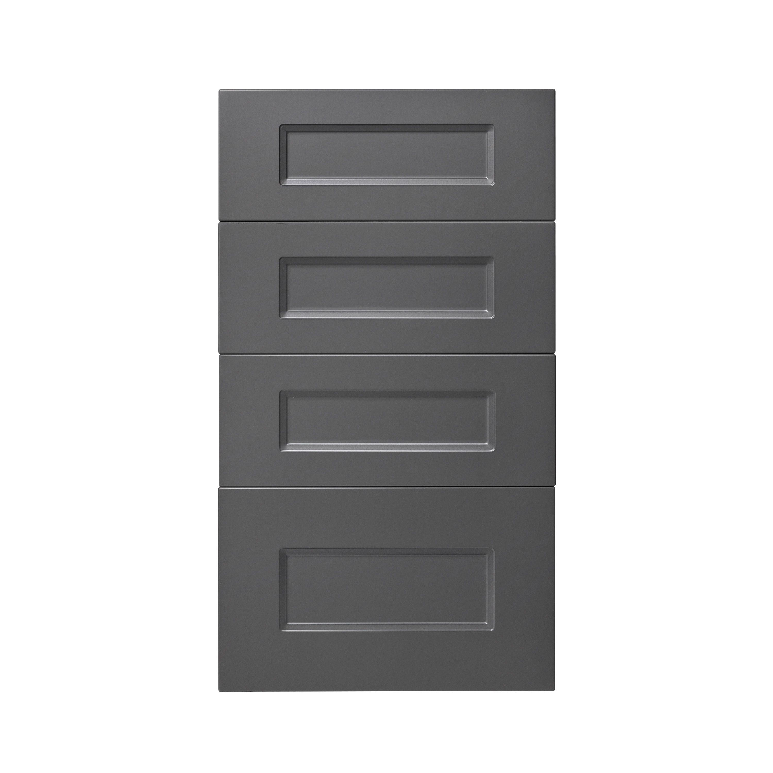 GoodHome Artemisia Matt graphite Drawer front, Pack of 1 (H)715mm (W ...