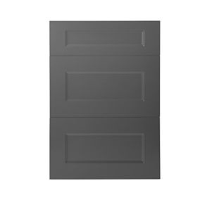 GoodHome Artemisia Matt graphite Drawer front, Pack of 1 (H)715mm (W)497mm (T)18mm