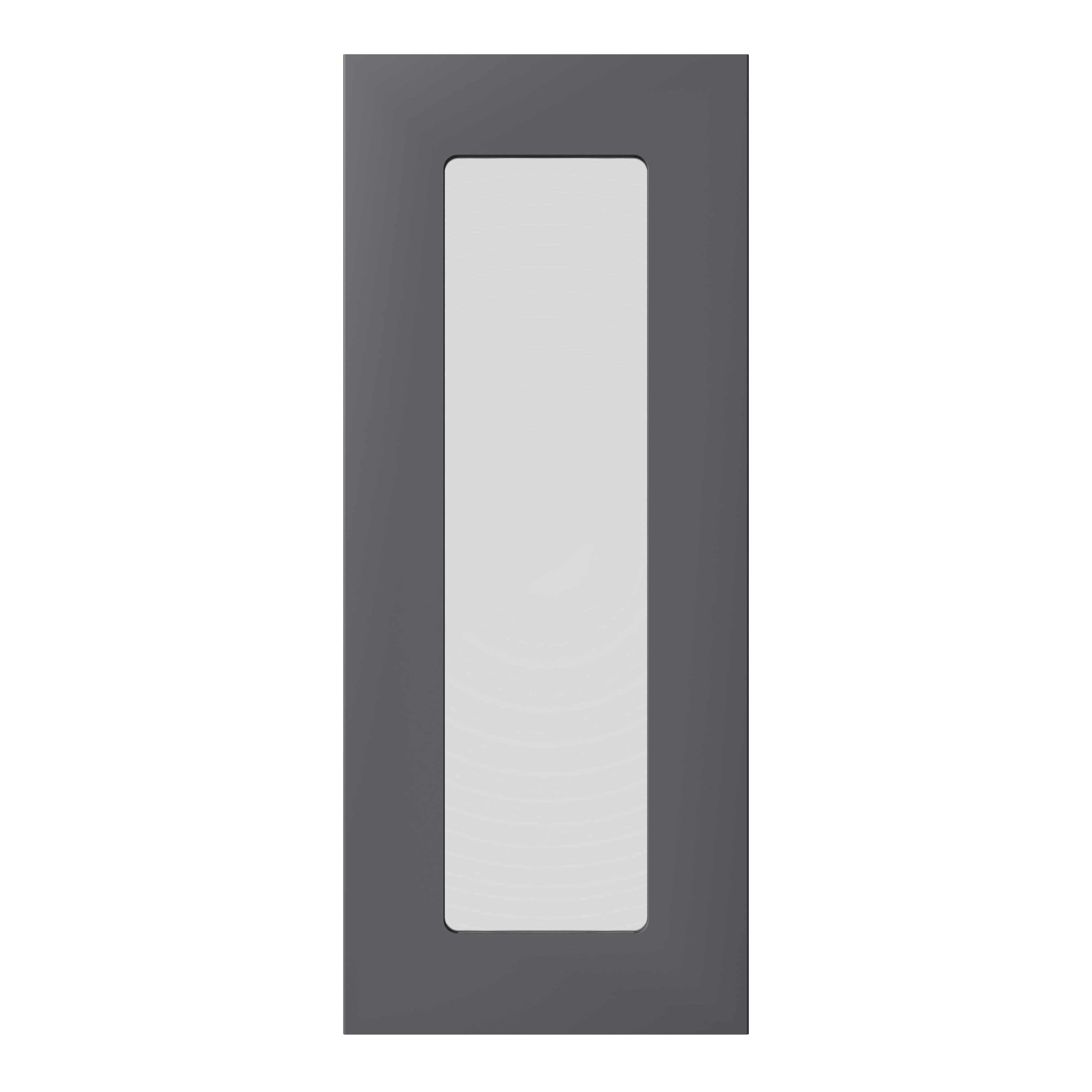 GoodHome Artemisia Matt graphite Glazed Cabinet door (W)300mm (H)715mm (T)18mm