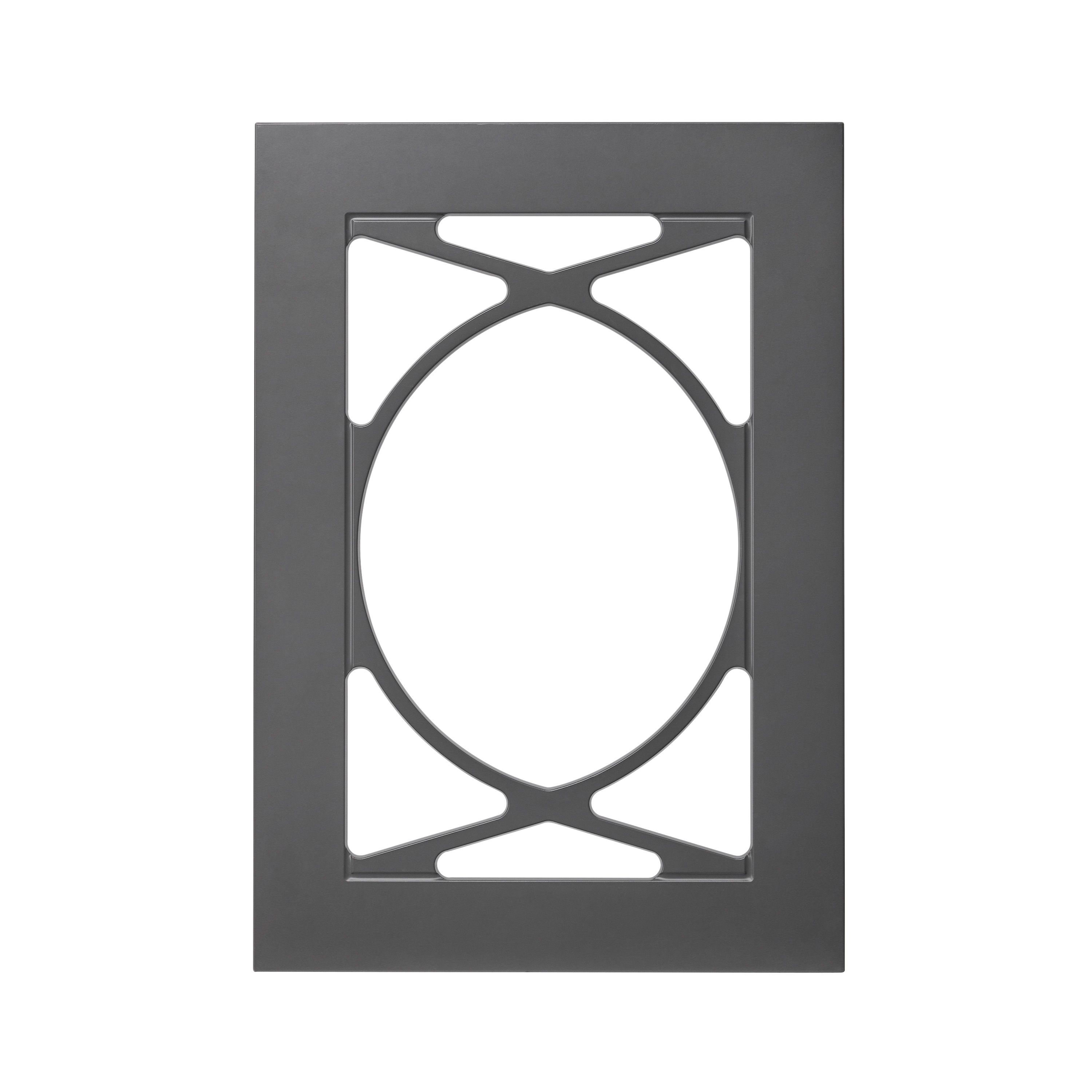 GoodHome Artemisia Matt graphite Glazed Cabinet door (W)500mm (H)715mm (T)18mm