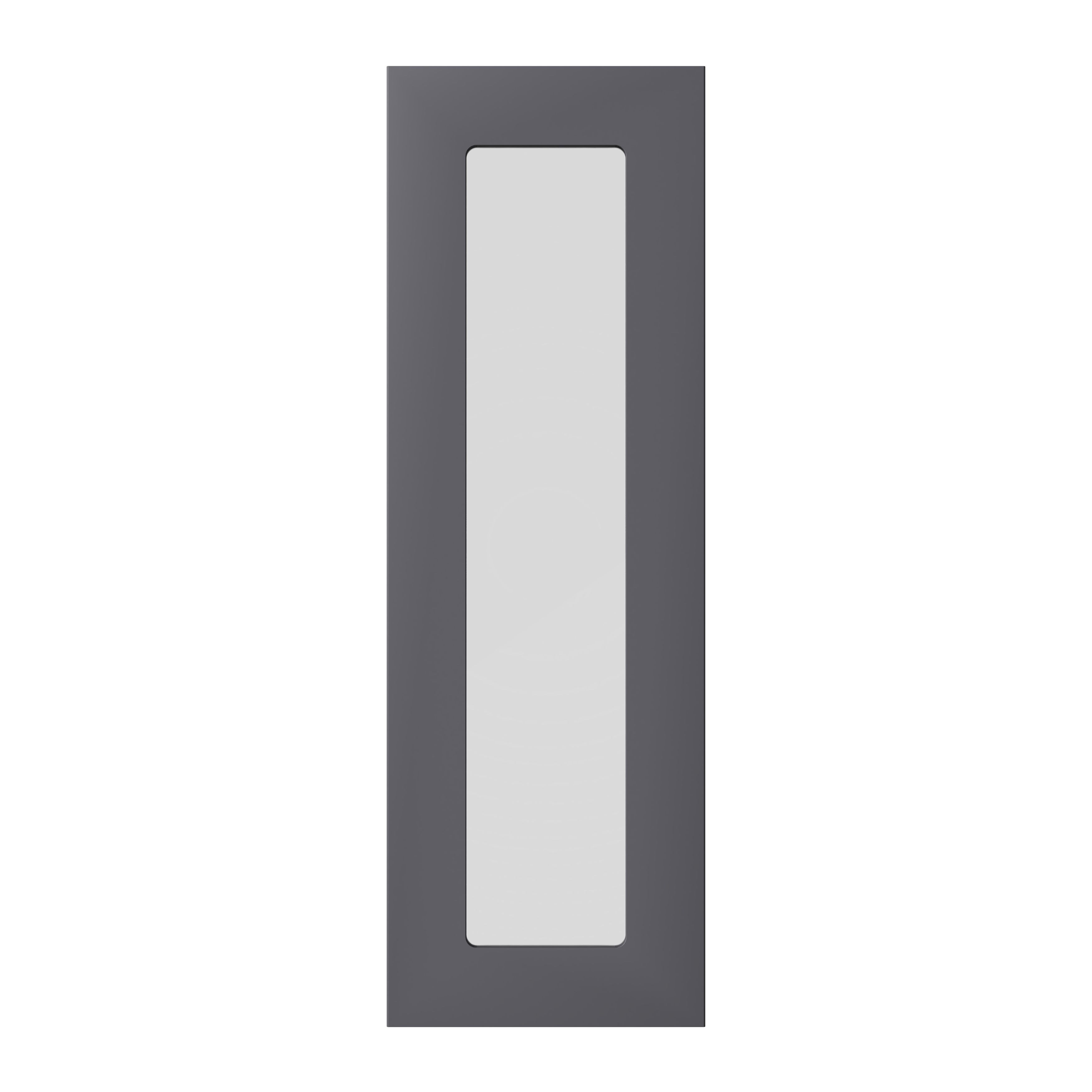 GoodHome Artemisia Matt graphite Glazed Tall glazed Cabinet door (W)300mm (H)895mm (T)18mm