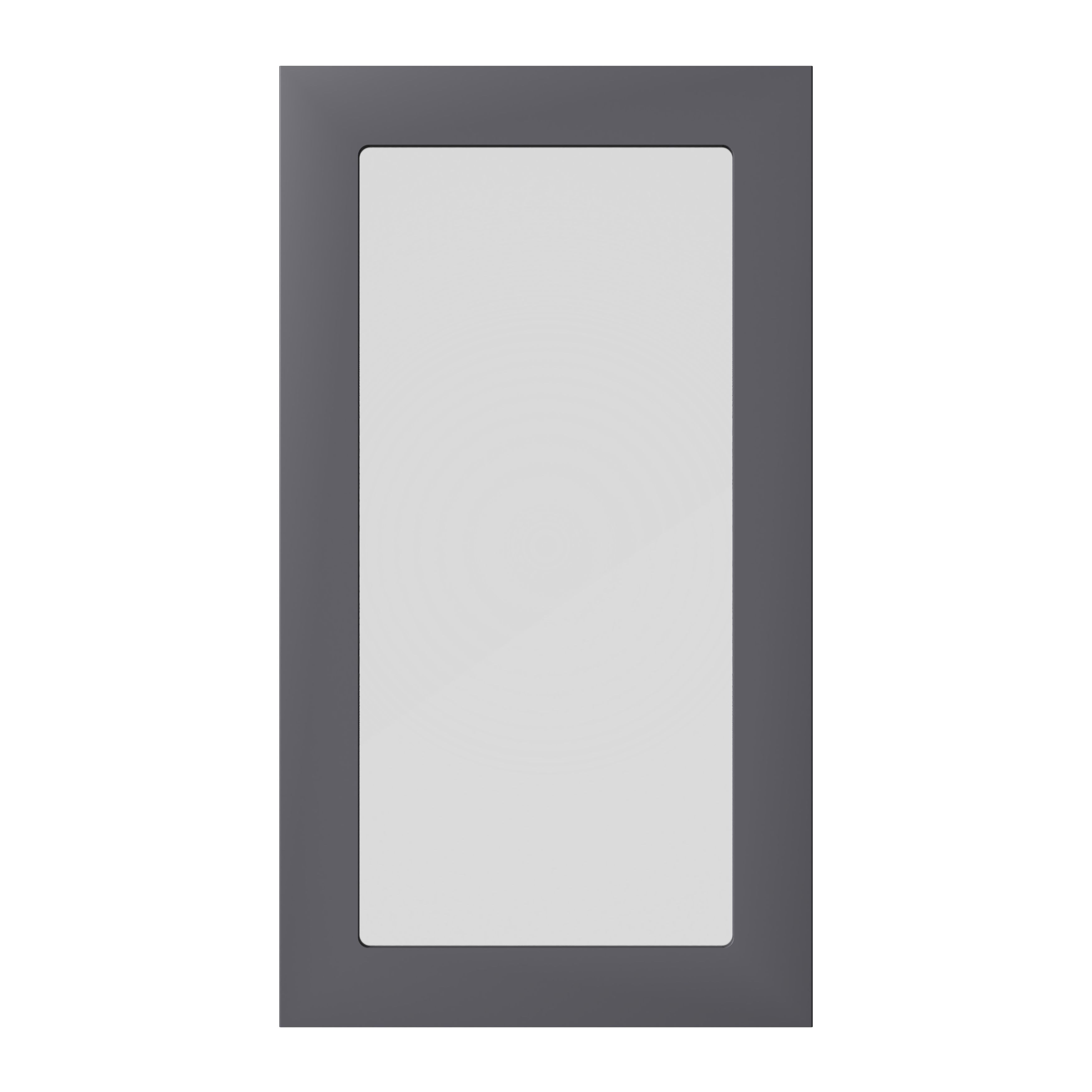 GoodHome Artemisia Matt graphite Glazed Tall glazed Cabinet door (W)500mm (H)895mm (T)18mm