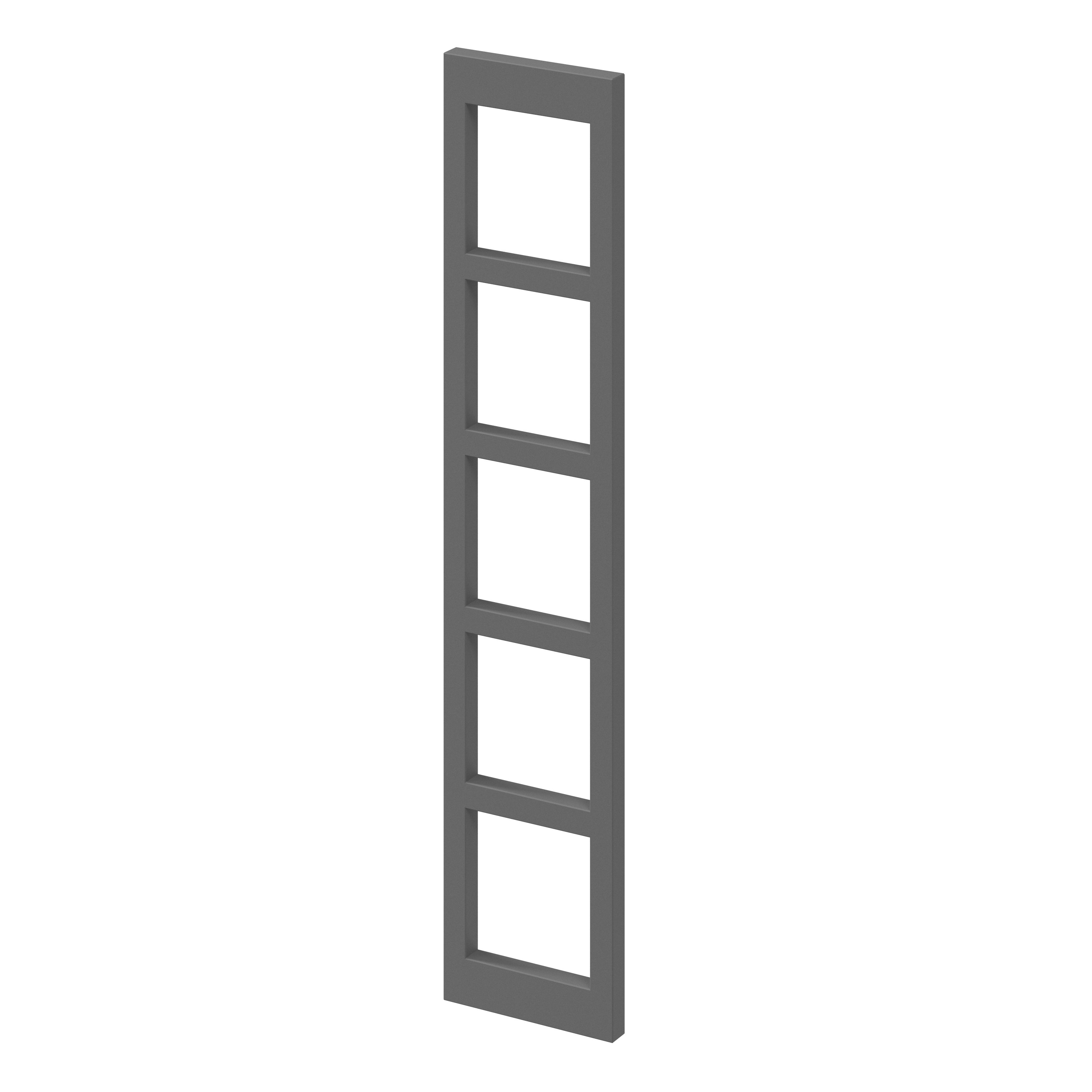 GoodHome Artemisia Matt Graphite Wine rack fascia, (H)715mm (W)147mm