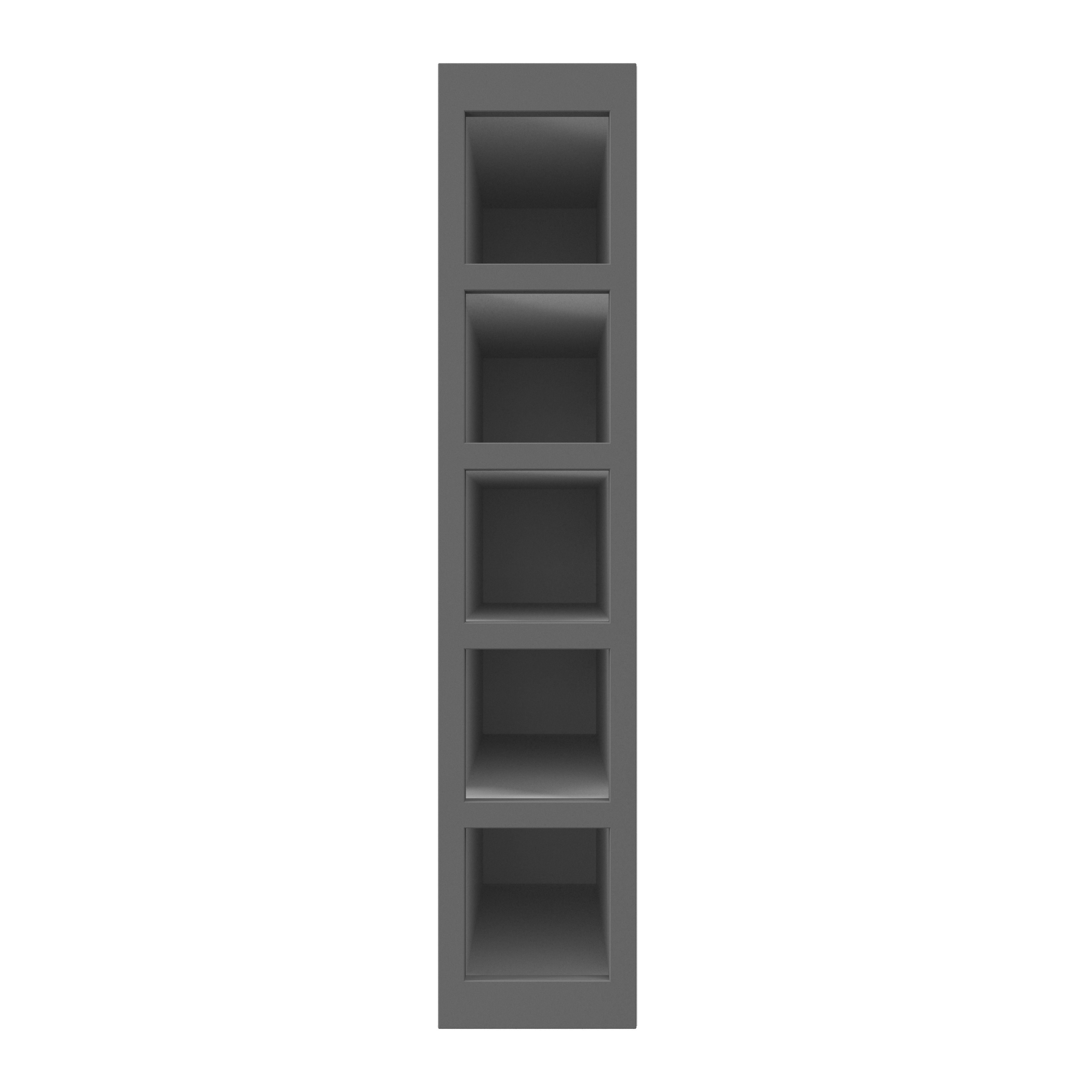 GoodHome Artemisia Matt Graphite Wine rack fascia, (H)715mm (W)147mm