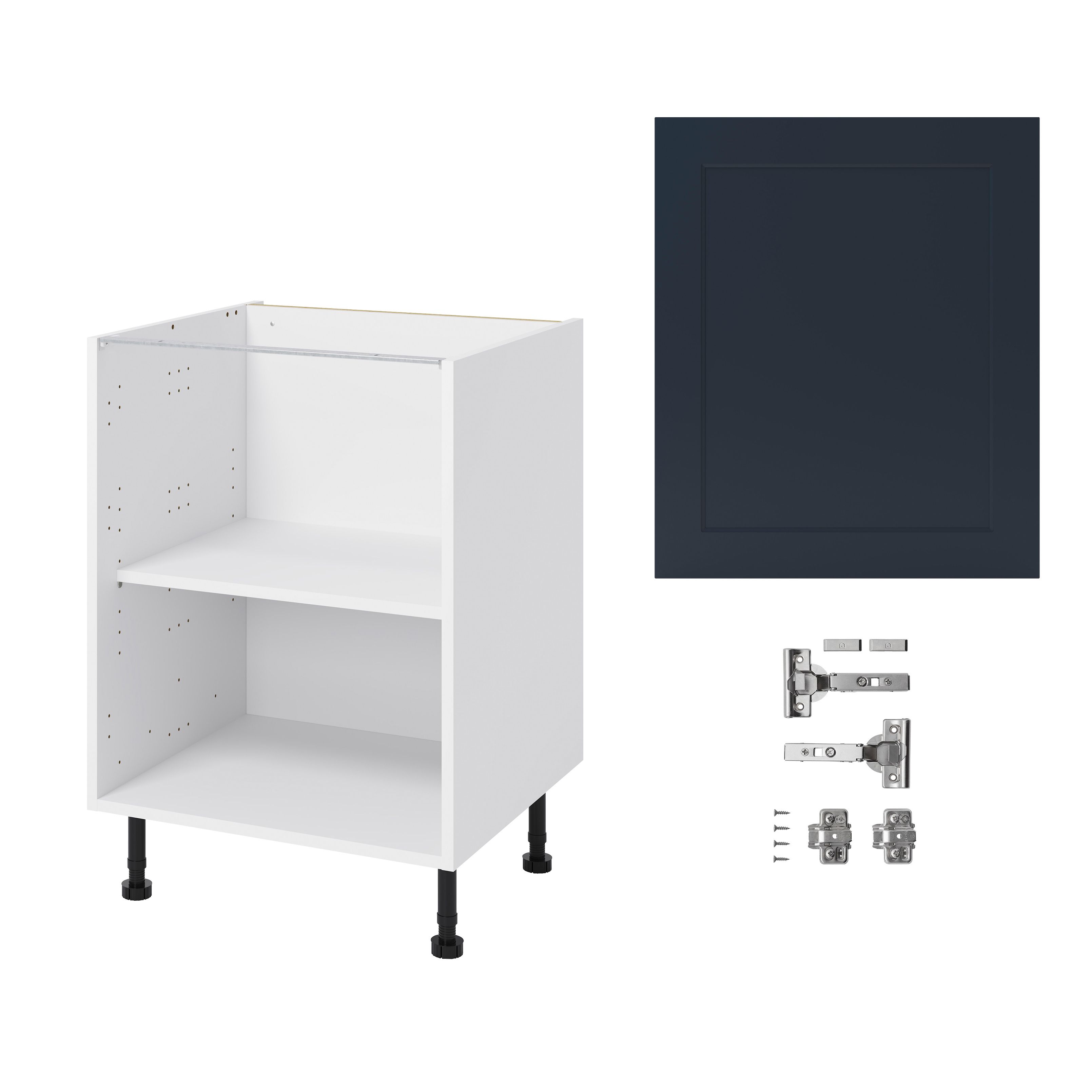 GoodHome Artemisia Matt midnight blue Base Kitchen cabinet (W) 600mm (H)720mm