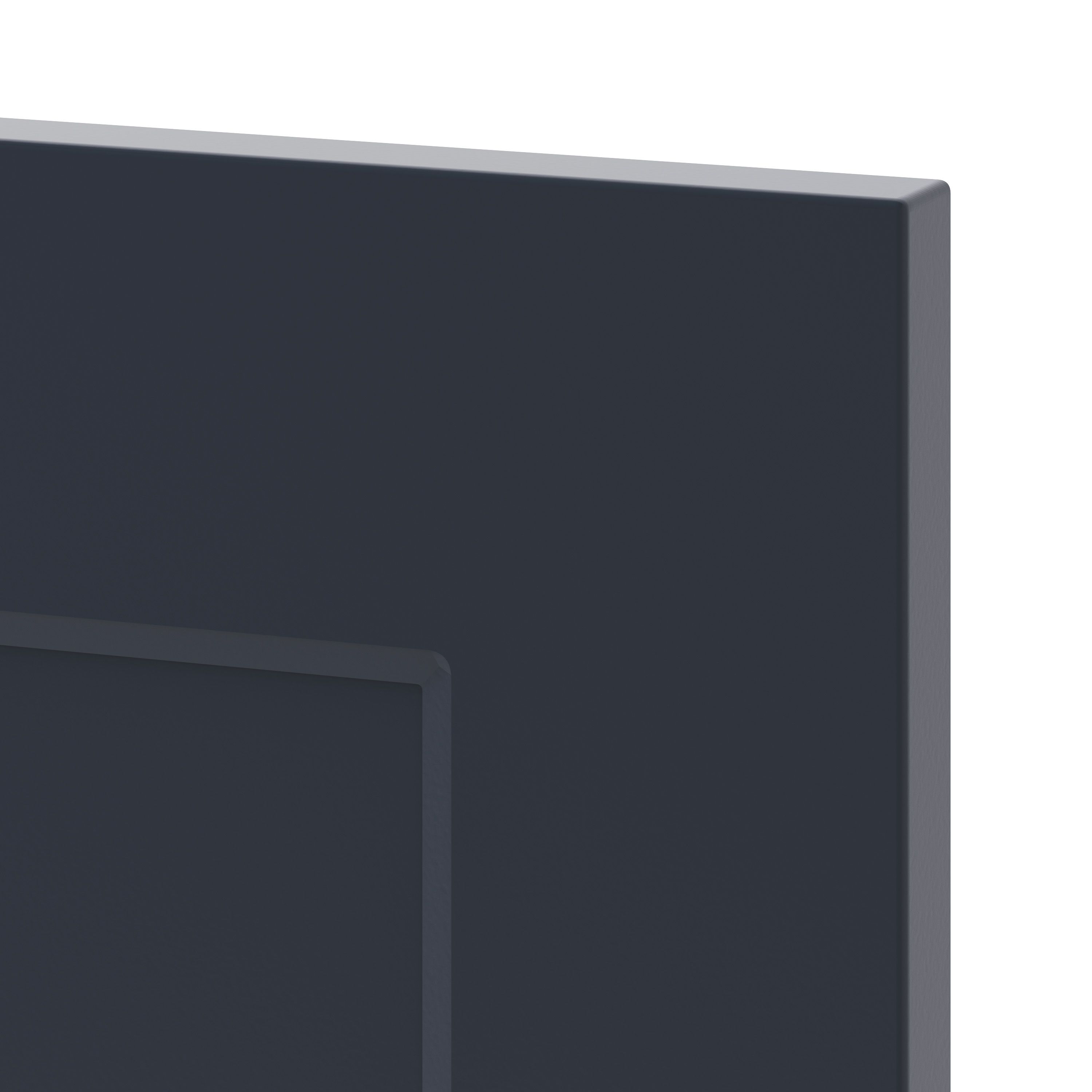 GoodHome Artemisia Matt midnight blue Classic shaker 2 drawer front, bridging door & bi-fold door 400mm