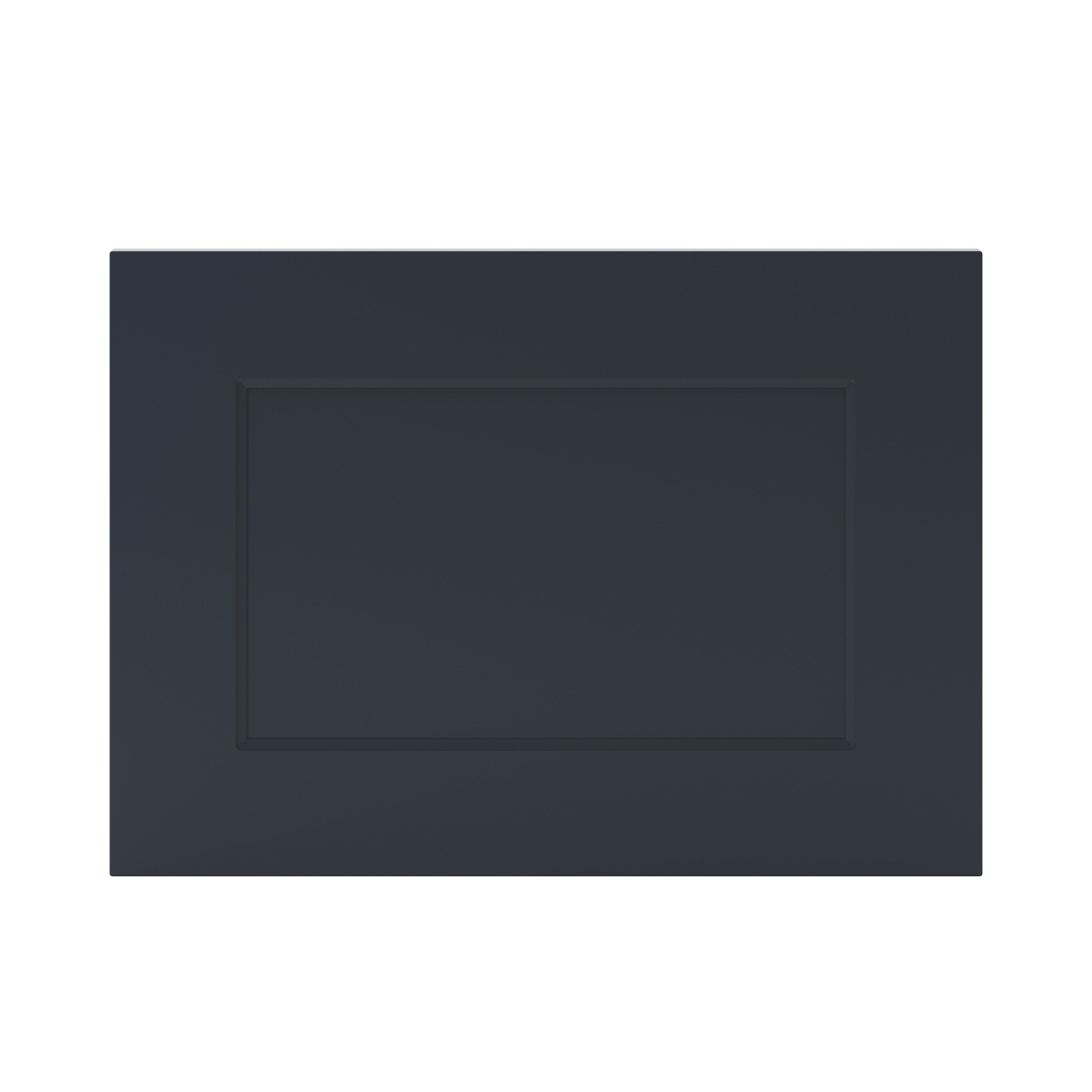GoodHome Artemisia Matt midnight blue Classic shaker 2 drawer front, bridging door & bi fold door 500mm