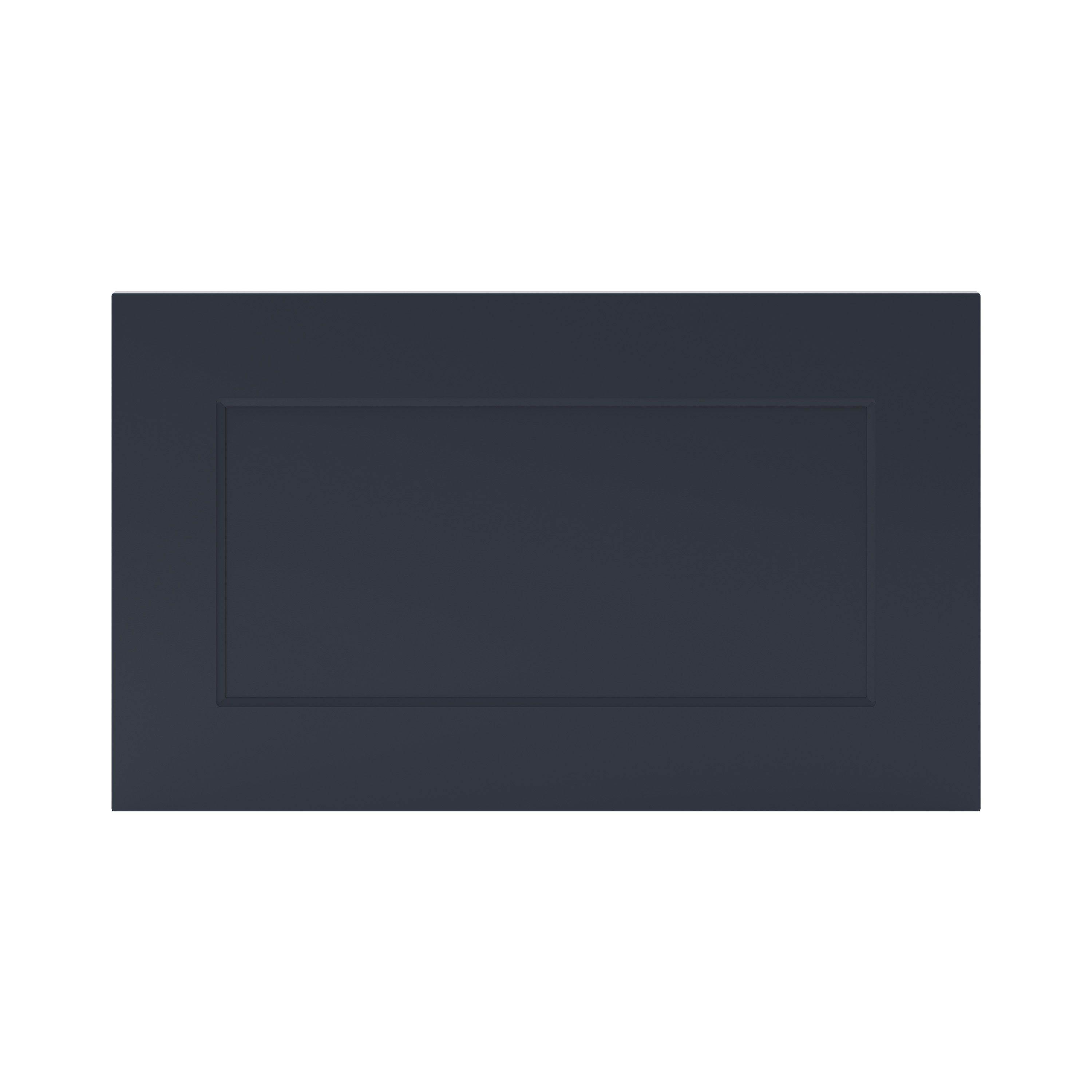 GoodHome Artemisia Matt midnight blue Classic shaker 2 drawer front, bridging door & bi fold door 600mm