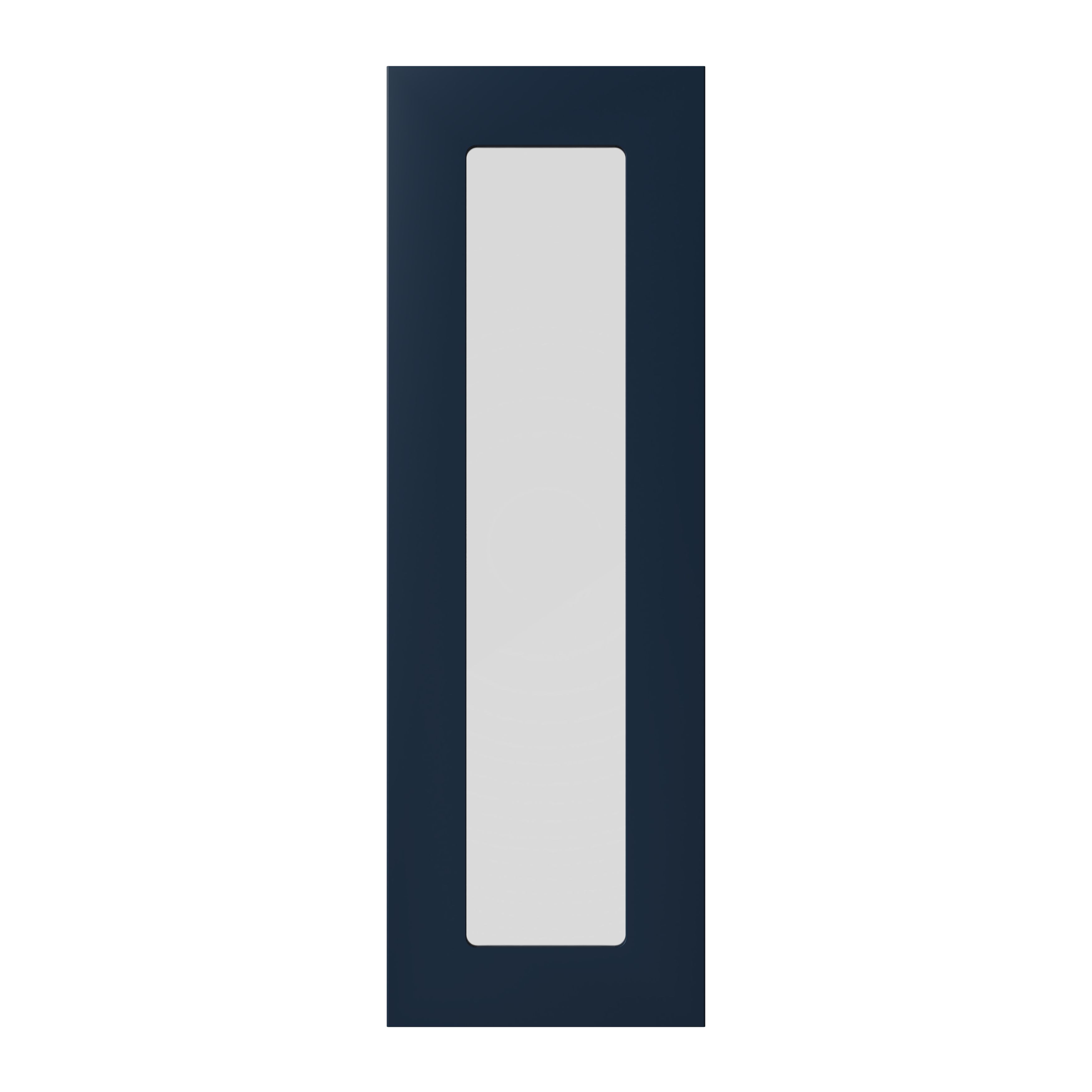 GoodHome Artemisia Matt midnight blue Glazed Tall glazed Cabinet door (W)300mm (H)895mm (T)18mm