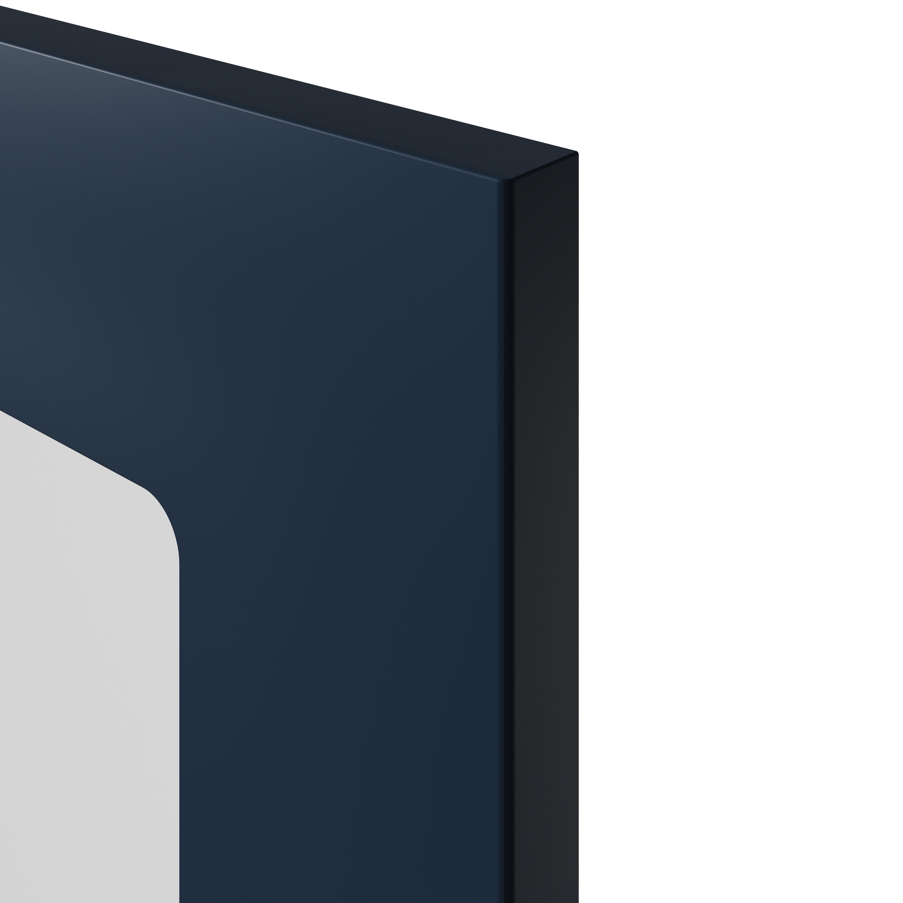 GoodHome Artemisia Matt midnight blue Glazed Tall glazed Cabinet door (W)300mm (H)895mm (T)18mm
