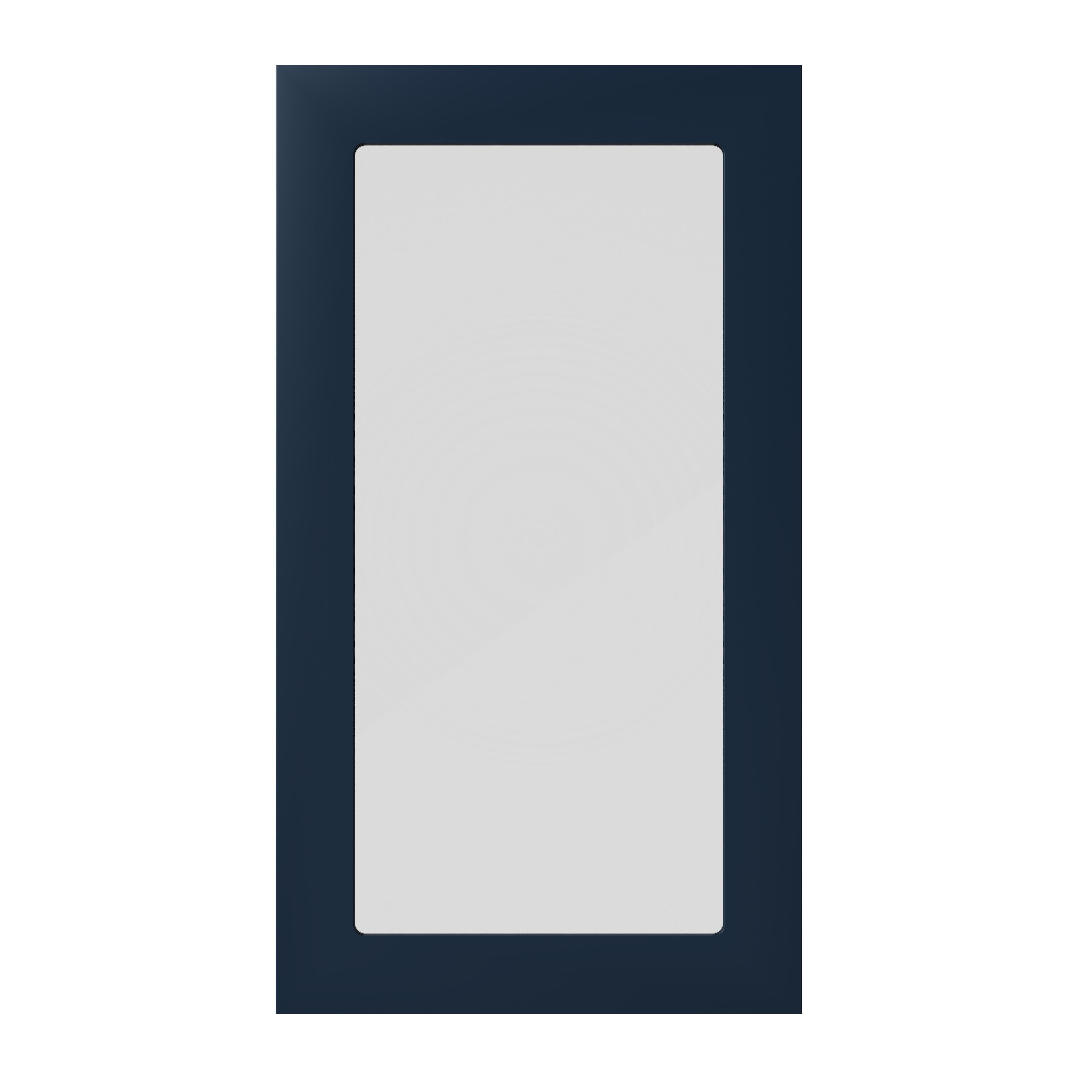 GoodHome Artemisia Matt midnight blue Glazed Tall glazed Cabinet door (W)500mm (H)895mm (T)18mm