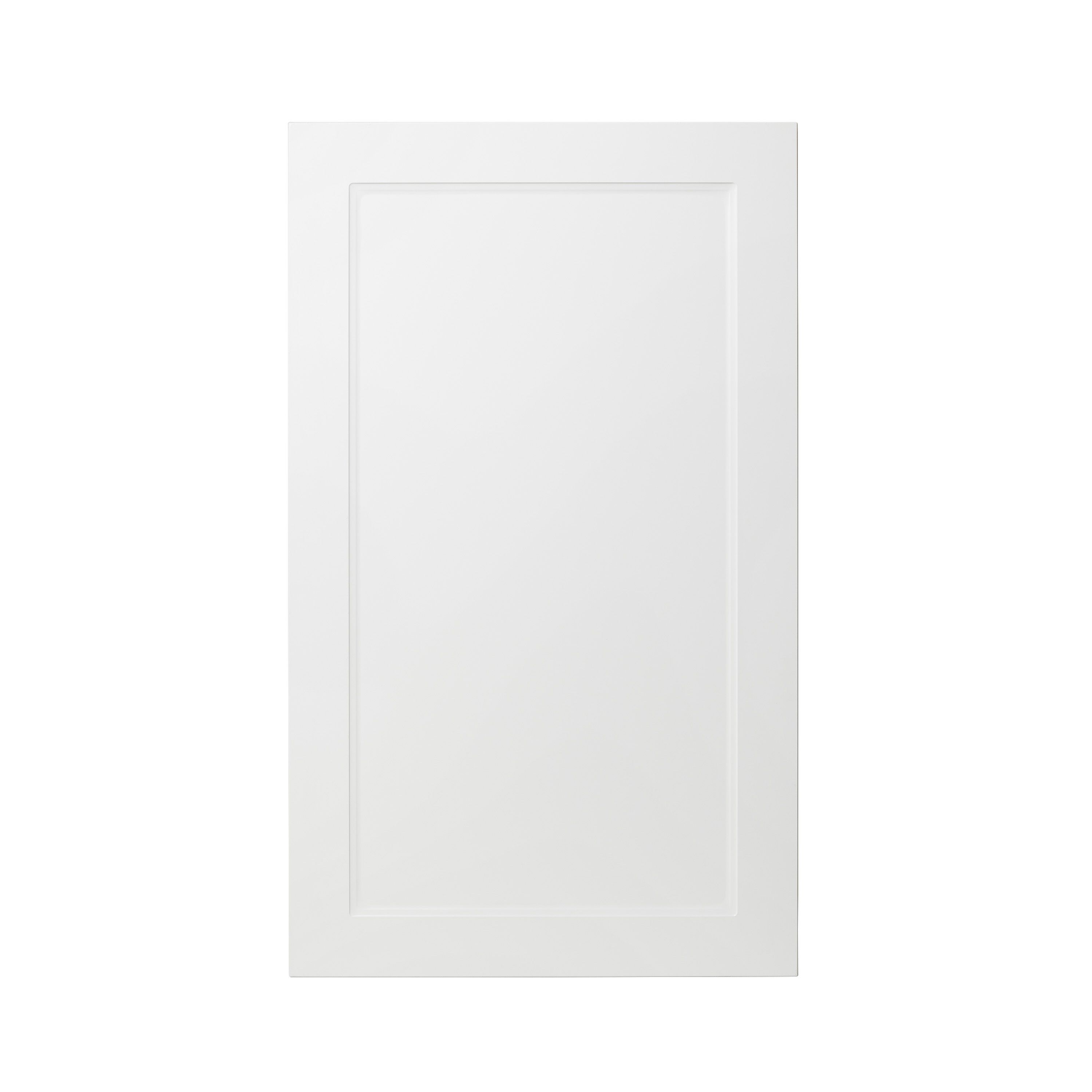 GoodHome Artemisia Matt white Classic shaker 50:50 Larder Cabinet door (W)600mm (H)1001mm (T)18mm