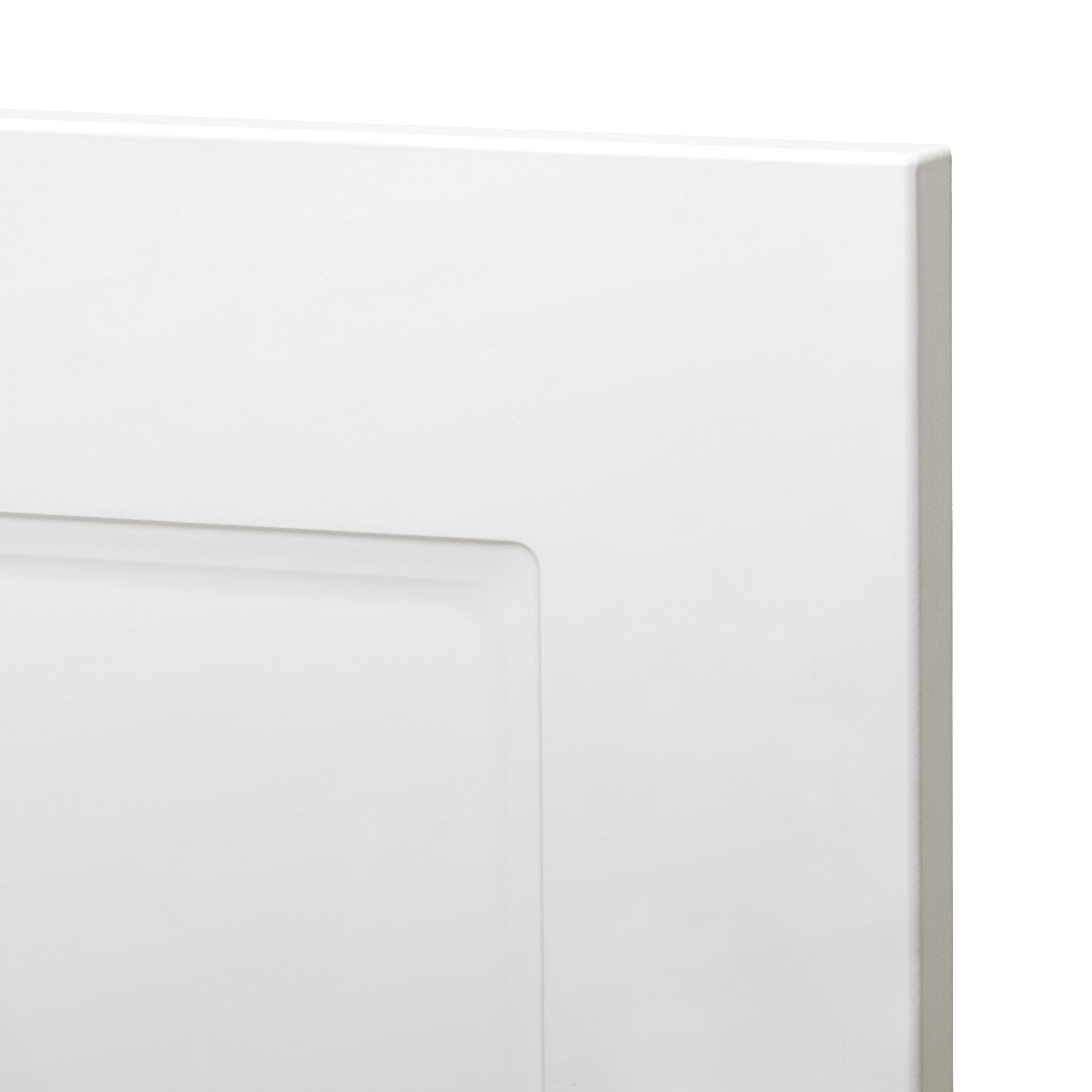 GoodHome Artemisia Matt white classic shaker 70:30 Larder Cabinet door (W)600mm (H)1287mm (T)18mm