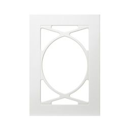 GoodHome Artemisia Matt white classic shaker Glazed Cabinet door (W)500mm (T)18mm
