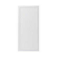 GoodHome Artemisia Matt white classic shaker moulded curve 70:30 Larder Cabinet door (W)600mm (H)1287mm (T)20mm