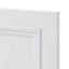 GoodHome Artemisia Matt white classic shaker moulded curve 70:30 Larder Cabinet door (W)600mm (H)1287mm (T)20mm