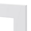 GoodHome Artemisia Matt white classic shaker moulded curve Glazed Cabinet door (W)300mm (H)715mm (T)20mm
