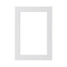 GoodHome Artemisia Matt white classic shaker moulded curve Glazed Cabinet door (W)500mm (H)715mm (T)20mm