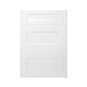 GoodHome Artemisia Matt white Drawer front, Pack of 1 (H)715mm (W)497mm (T)18mm