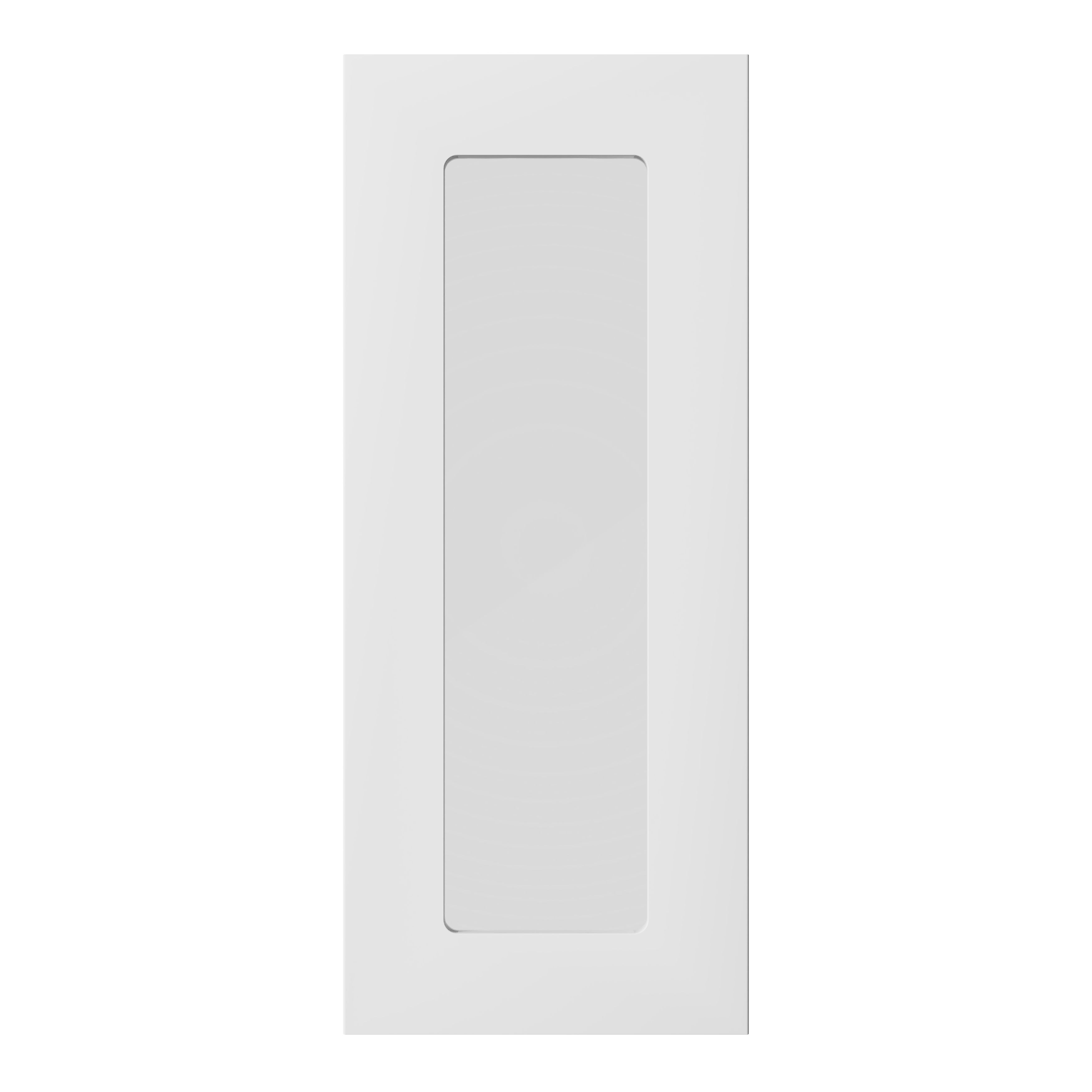 GoodHome Artemisia Matt white Glazed Cabinet door (W)300mm (H)715mm (T)18mm