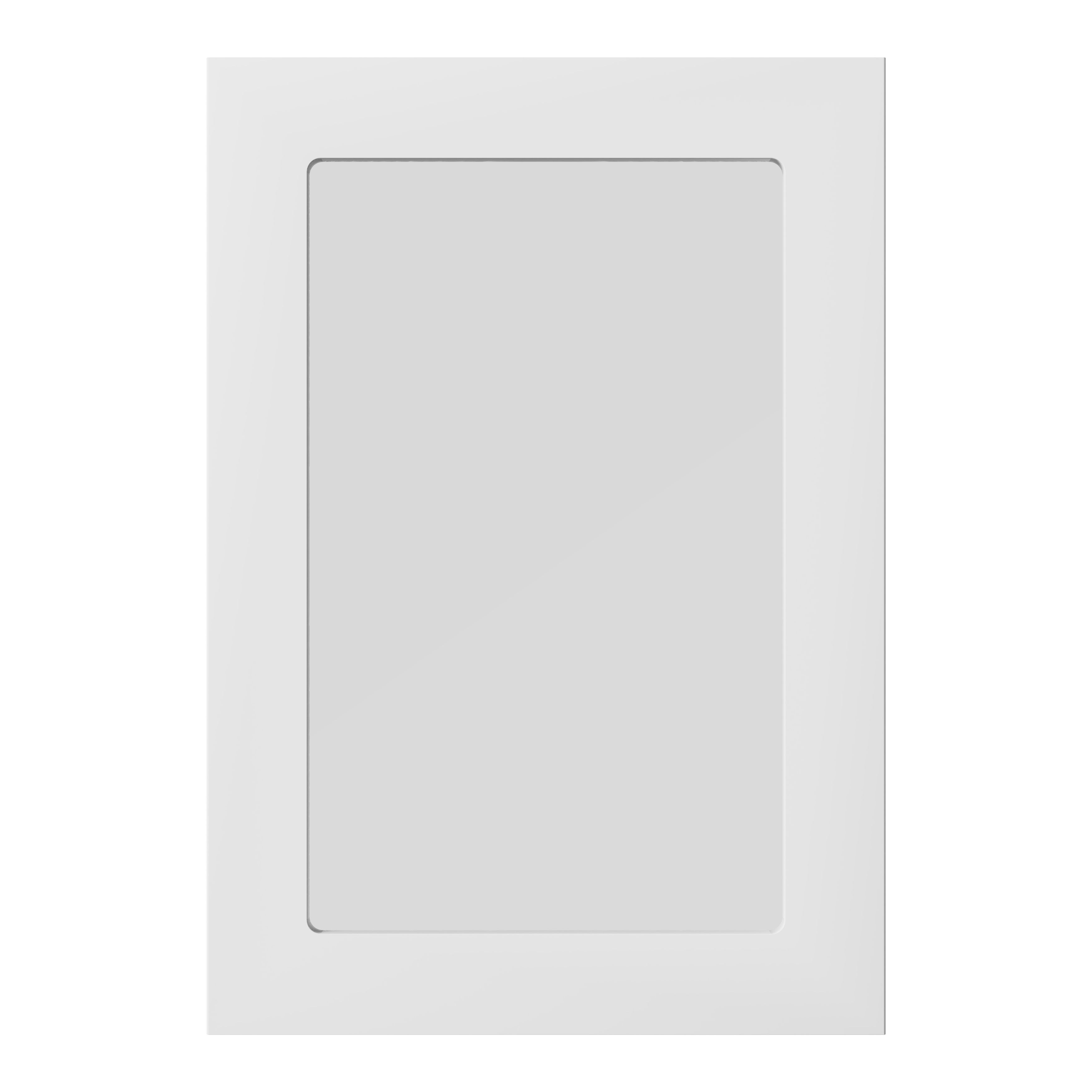 GoodHome Artemisia Matt white Glazed Cabinet door (W)500mm (H)715mm (T)18mm