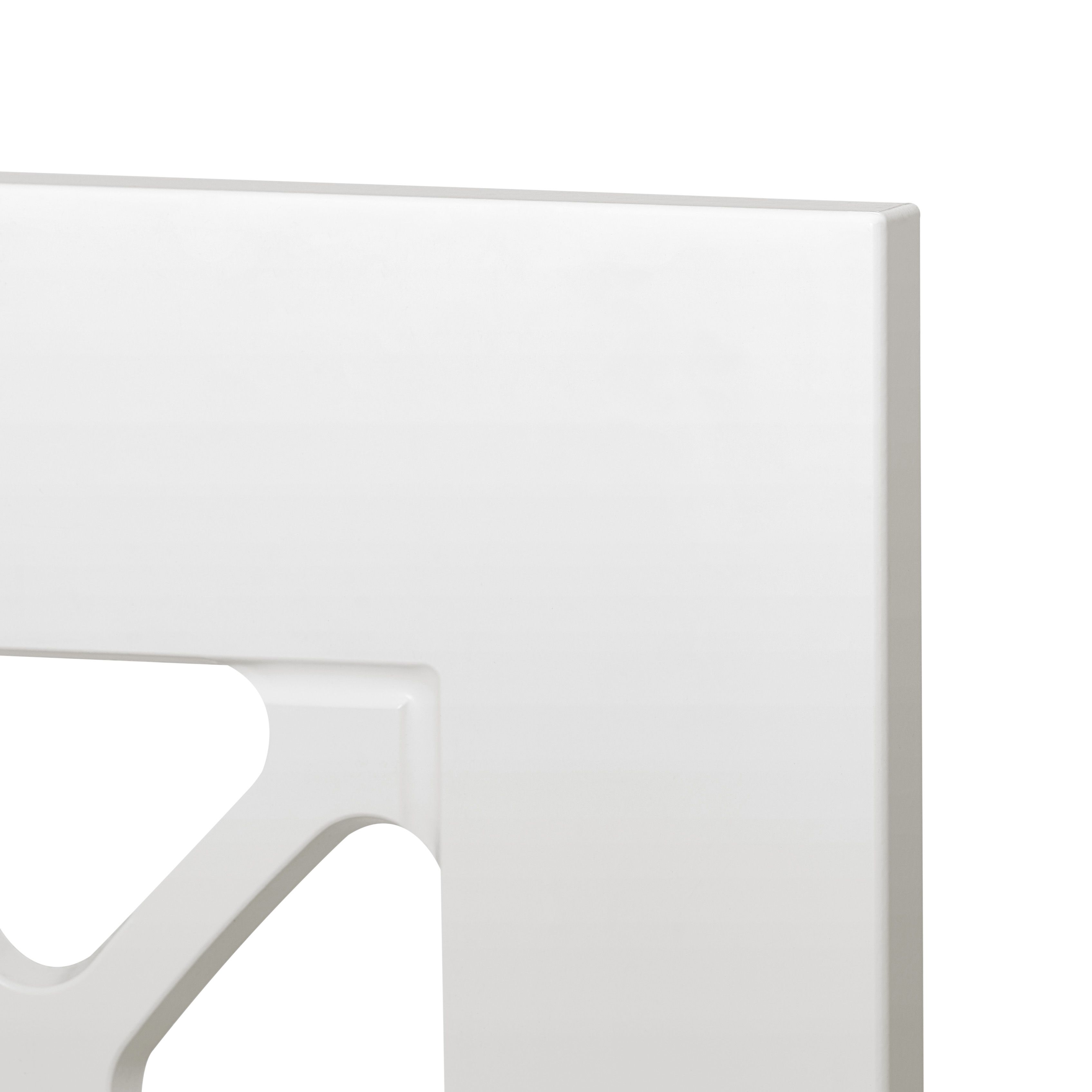 GoodHome Artemisia Matt white Glazed Tall glazed Cabinet door (W)300mm (H)895mm (T)18mm